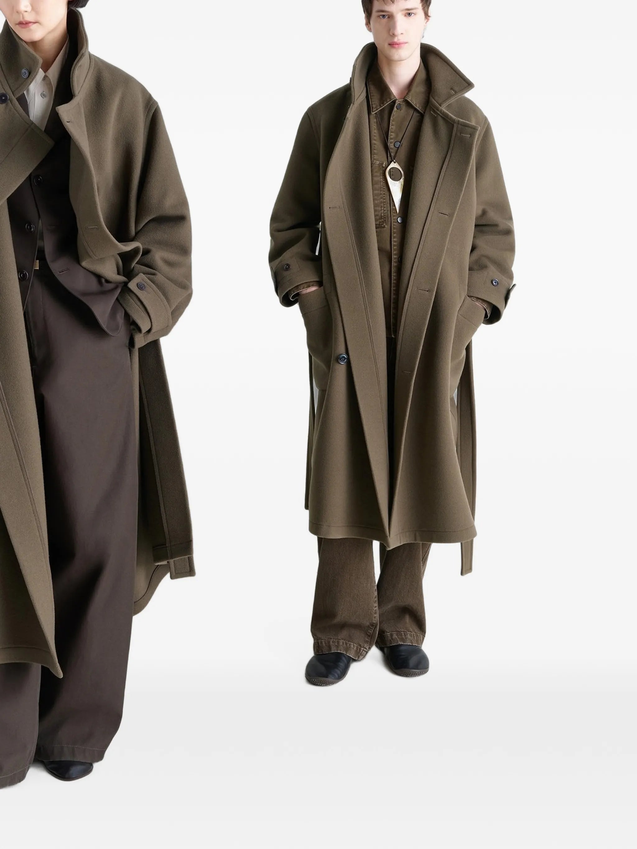 belted double-breasted coat