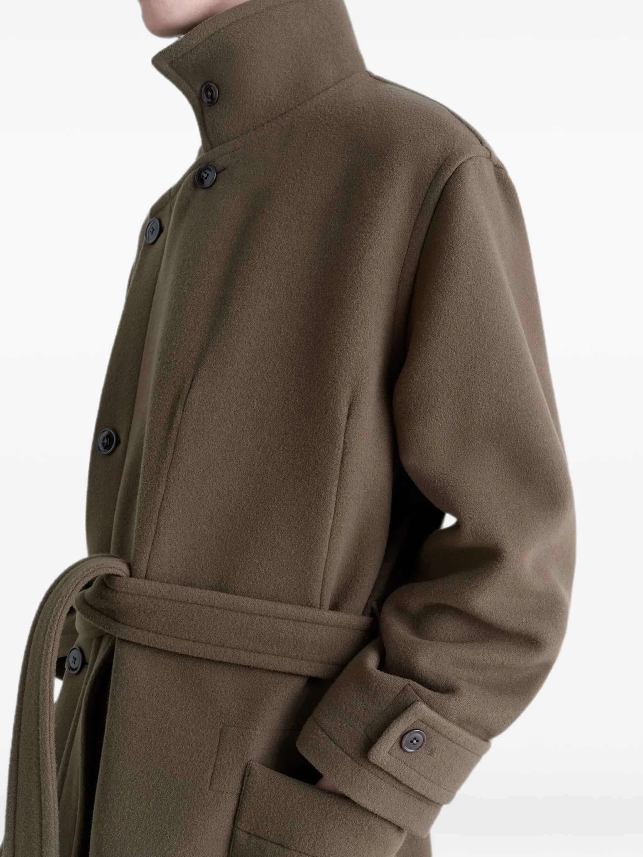 belted double-breasted coat