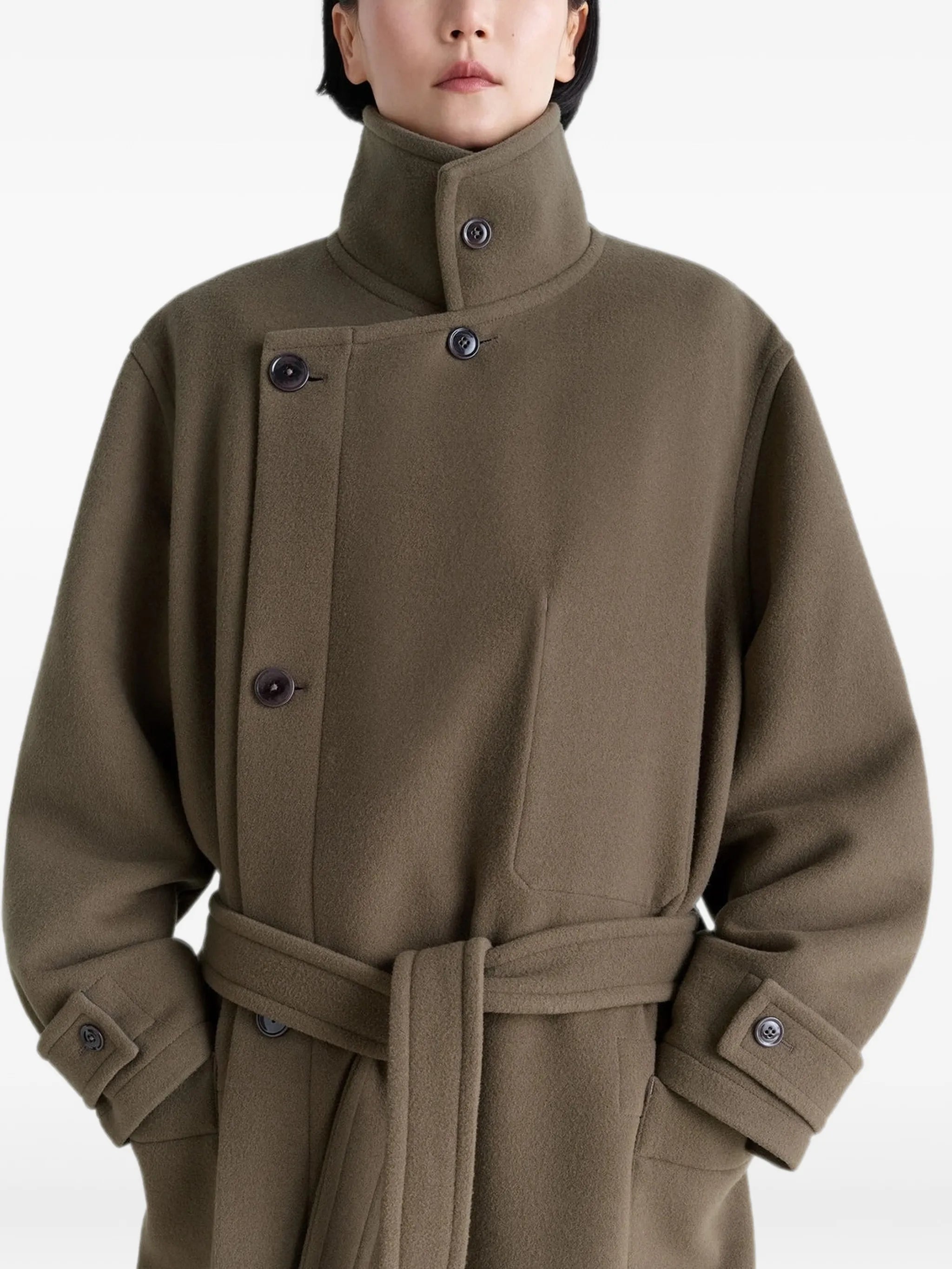 belted double-breasted coat