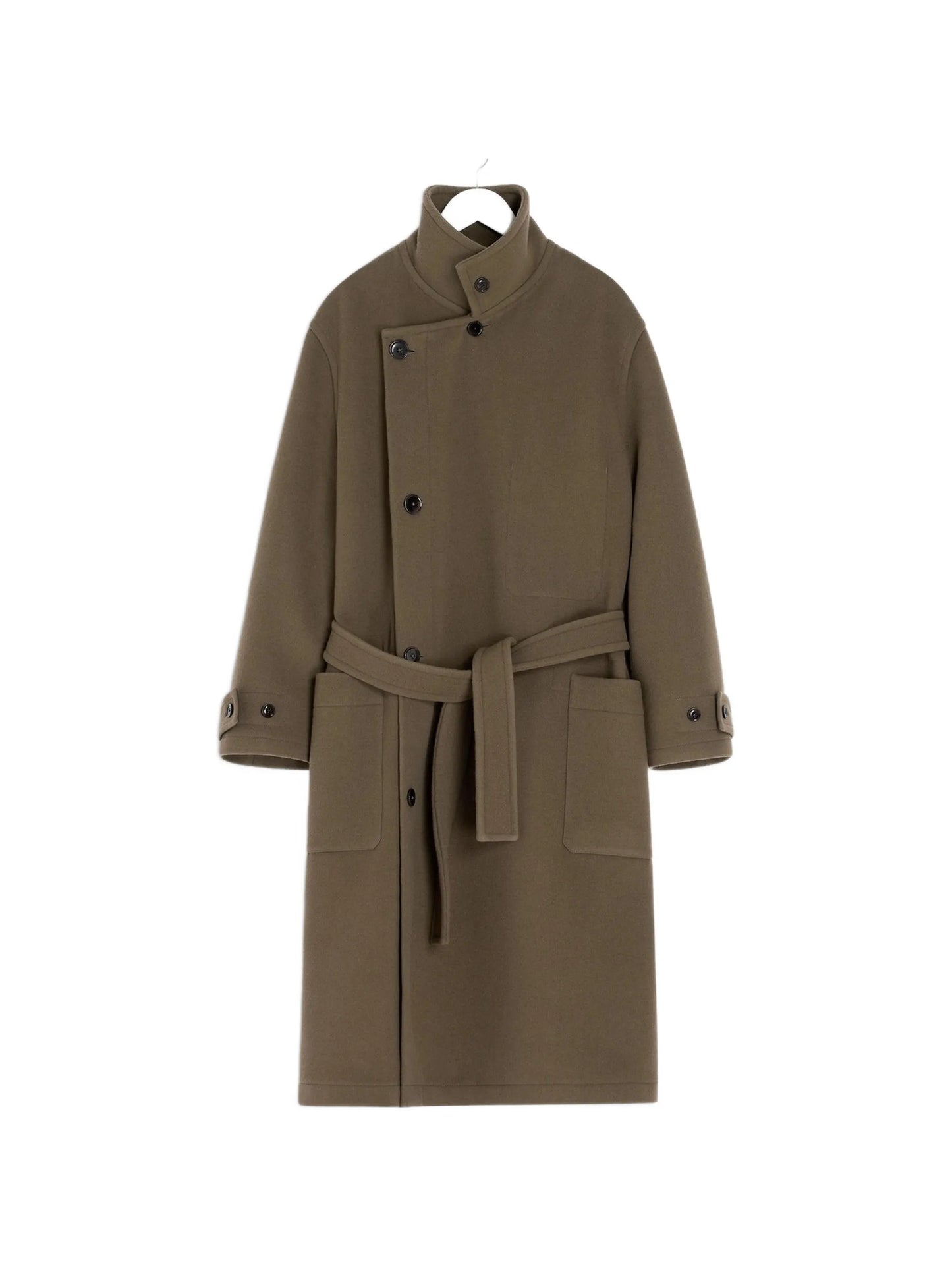 belted double-breasted coat