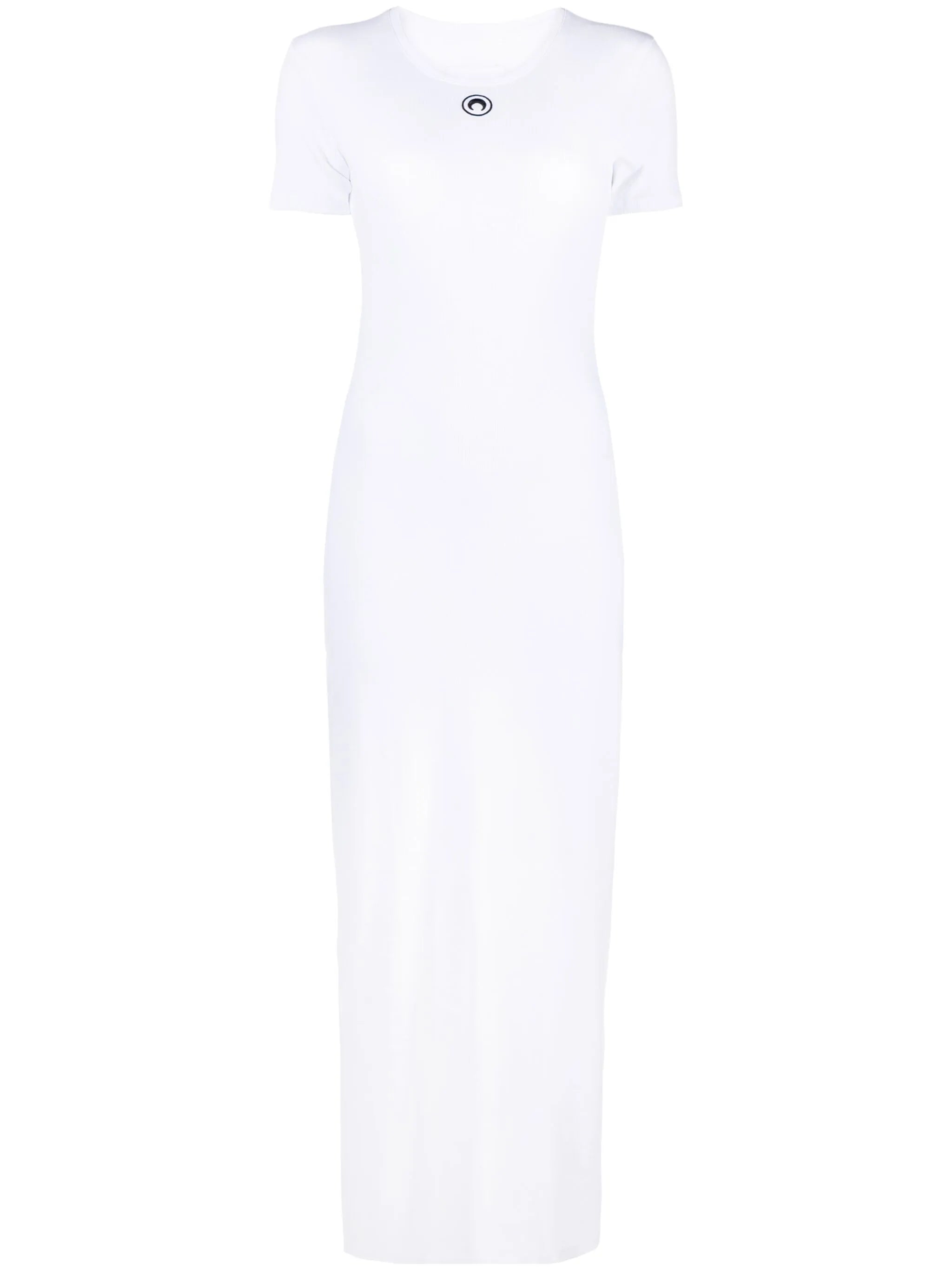 crescent moon-logo midi dress
