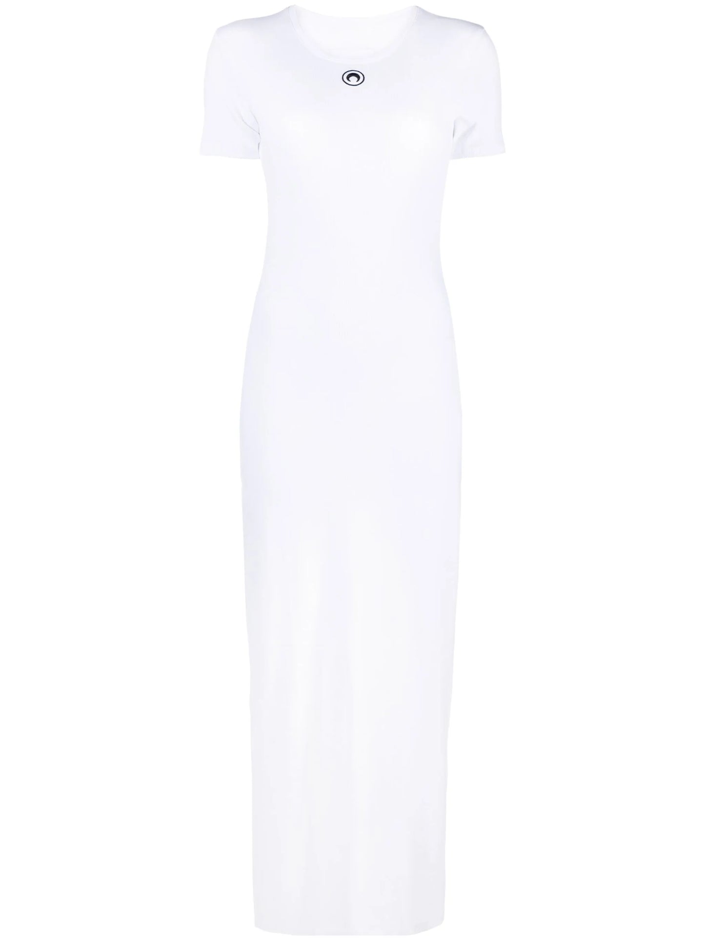 crescent moon-logo midi dress