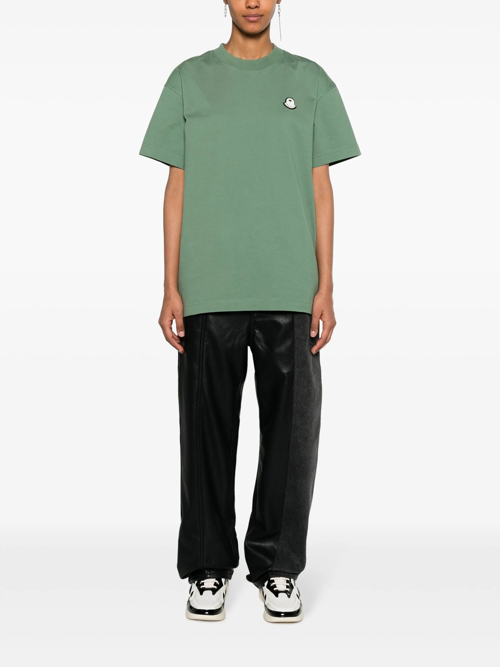 x Palm Angels logo-patch T-shirt