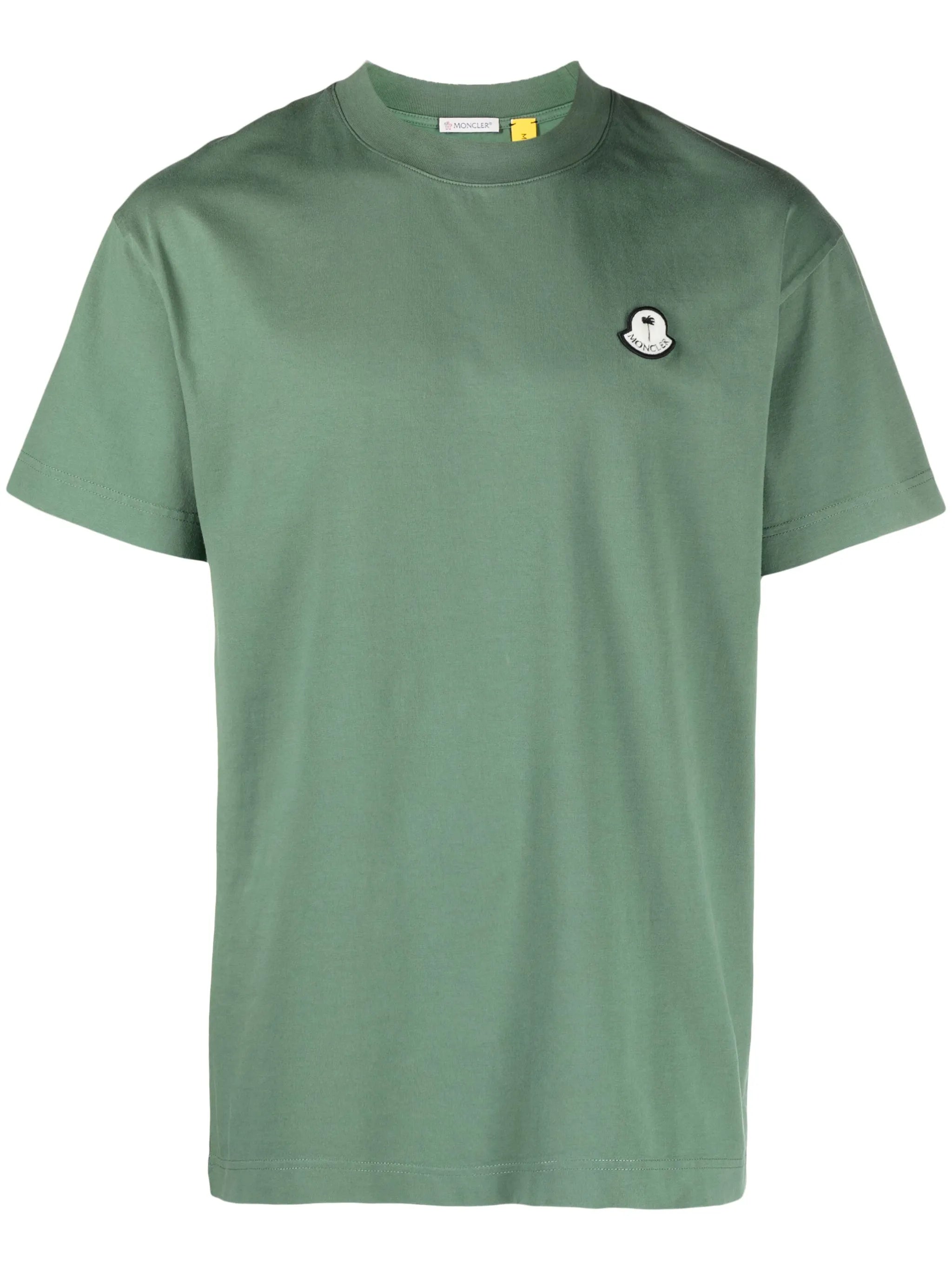 x Palm Angels logo-patch T-shirt