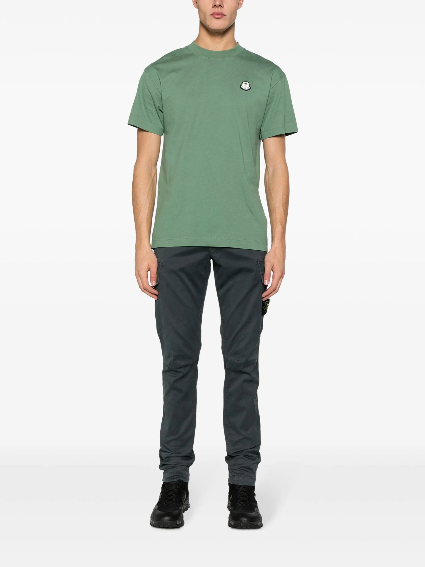 x Palm Angels logo-patch T-shirt