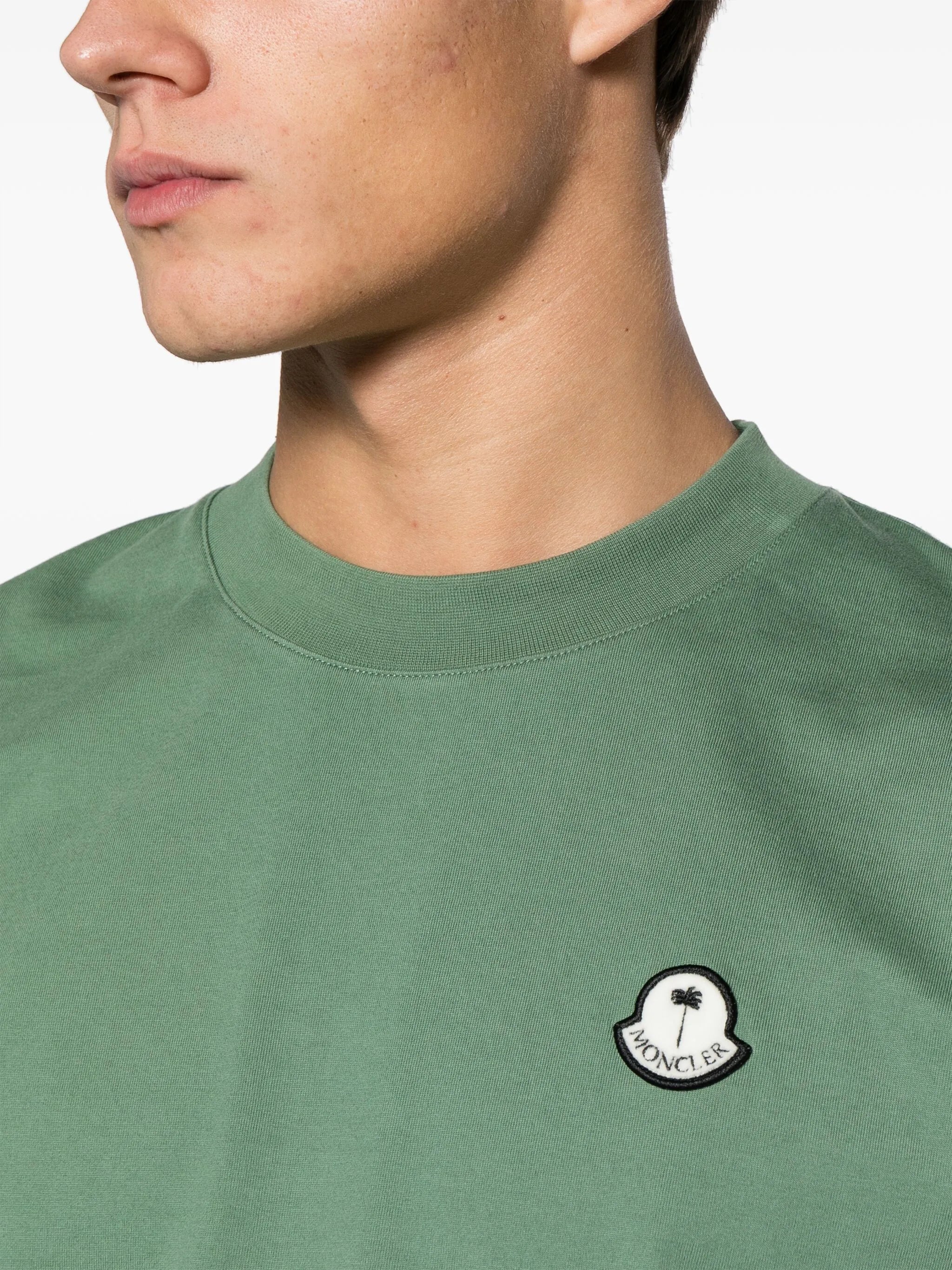 x Palm Angels logo-patch T-shirt