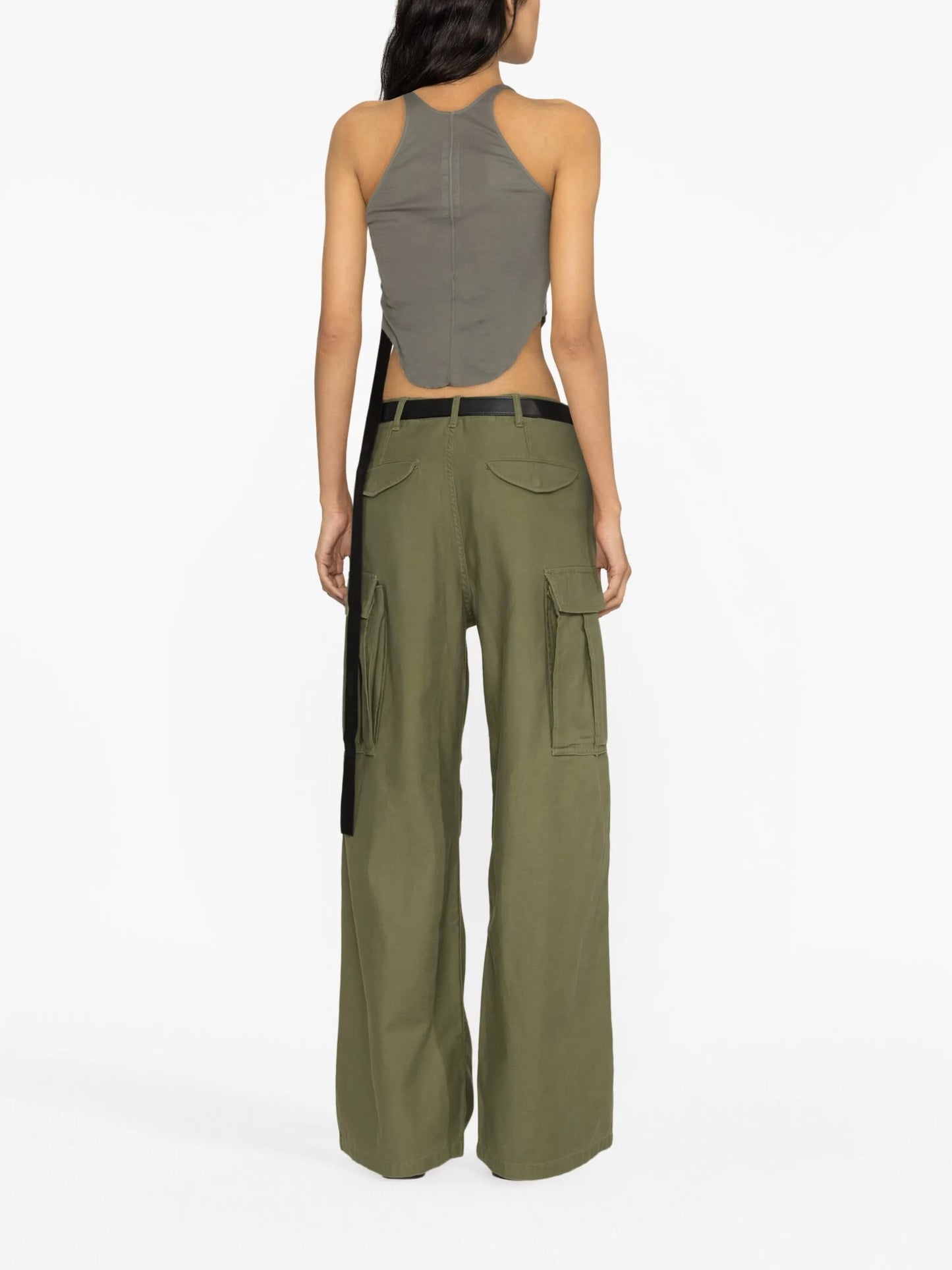 wide-leg cargo trousers