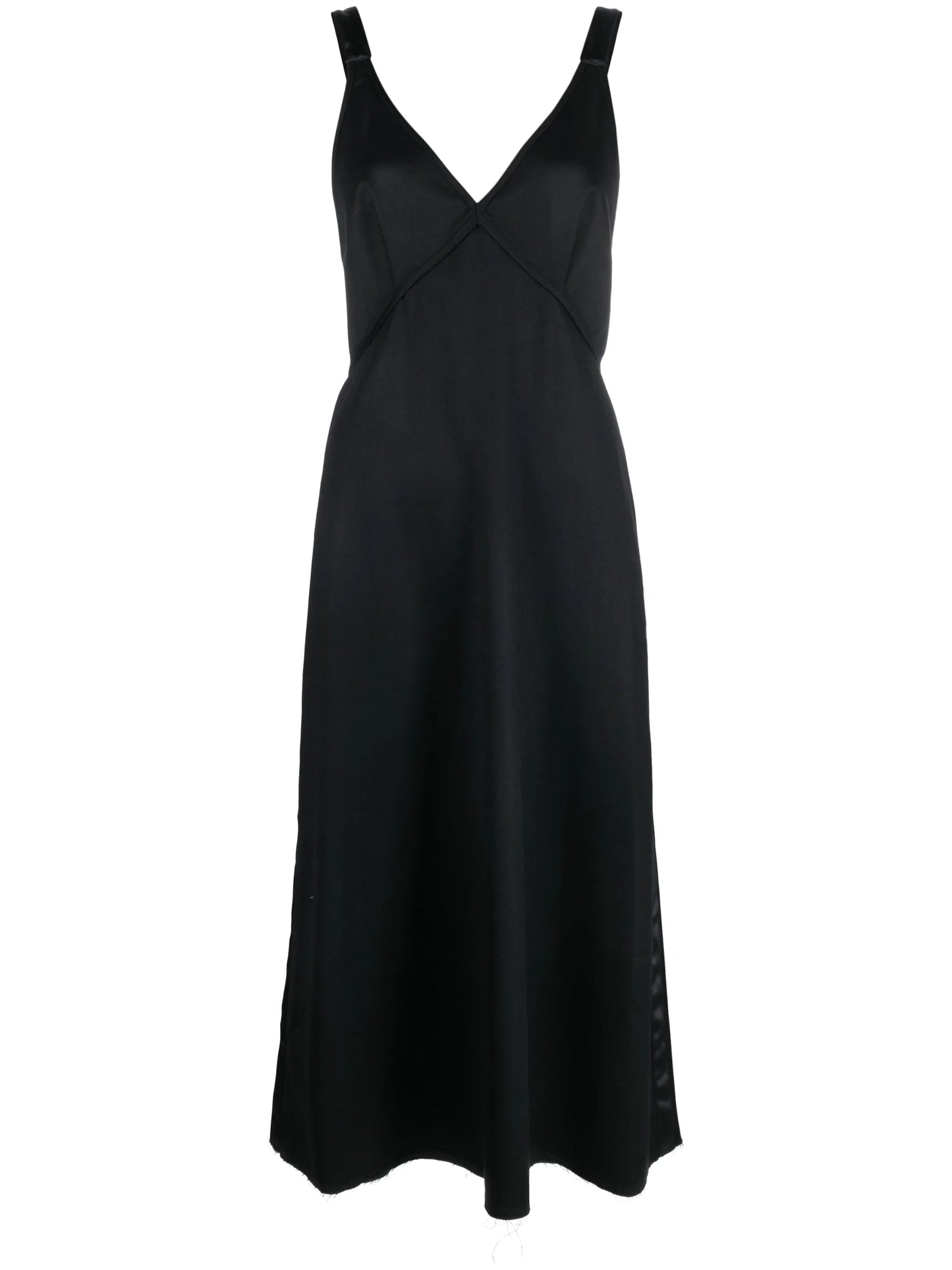Grunge tape-embellished slip dress