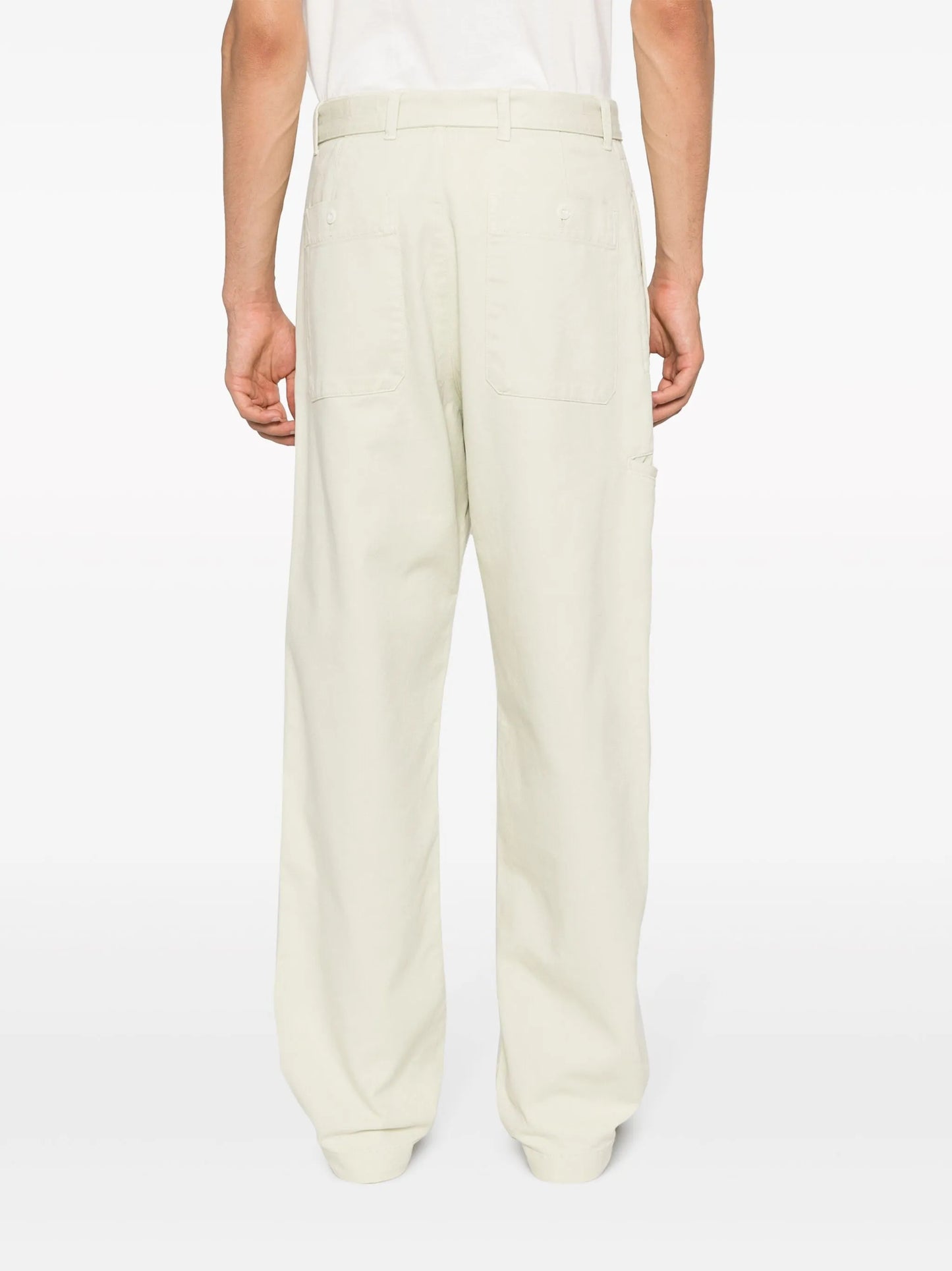 belted straight-leg jeans