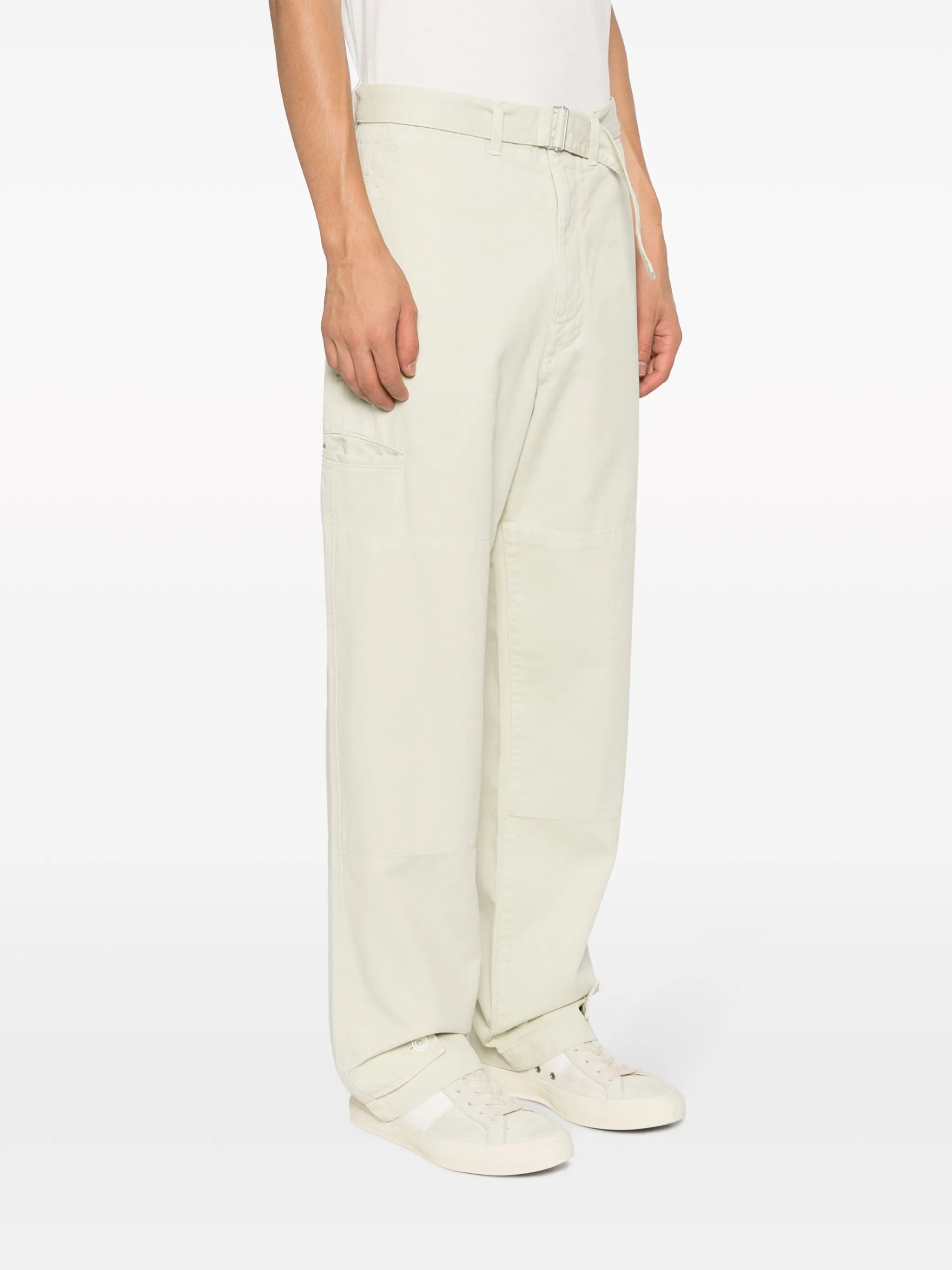 belted straight-leg jeans