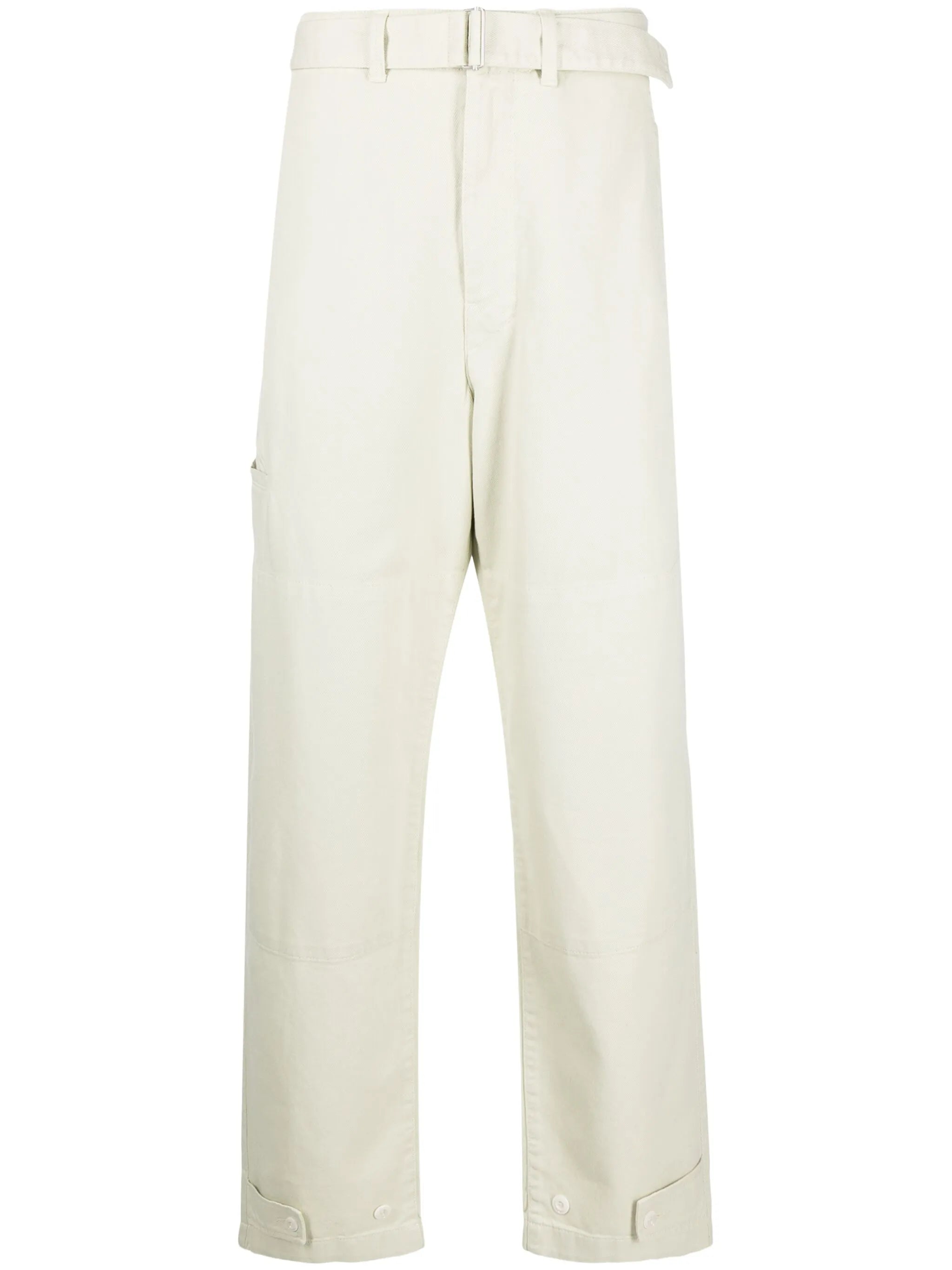 belted straight-leg jeans
