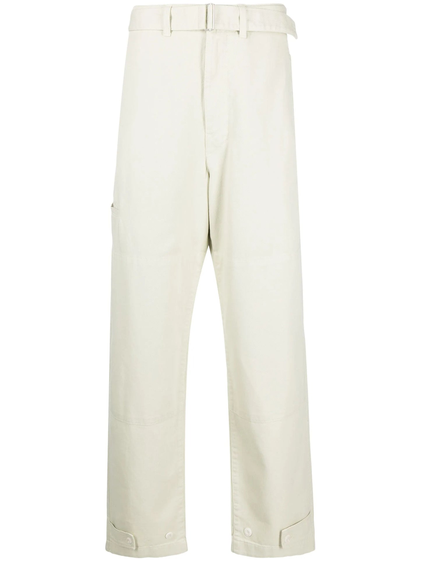 belted straight-leg jeans