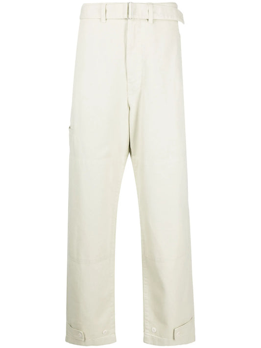 belted straight-leg jeans