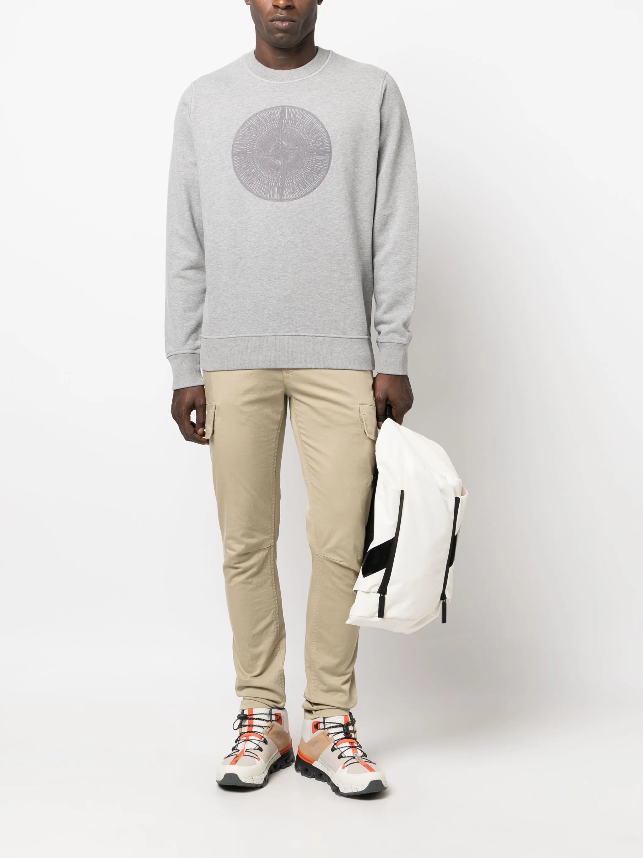 logo-embroidered cotton sweatshirt