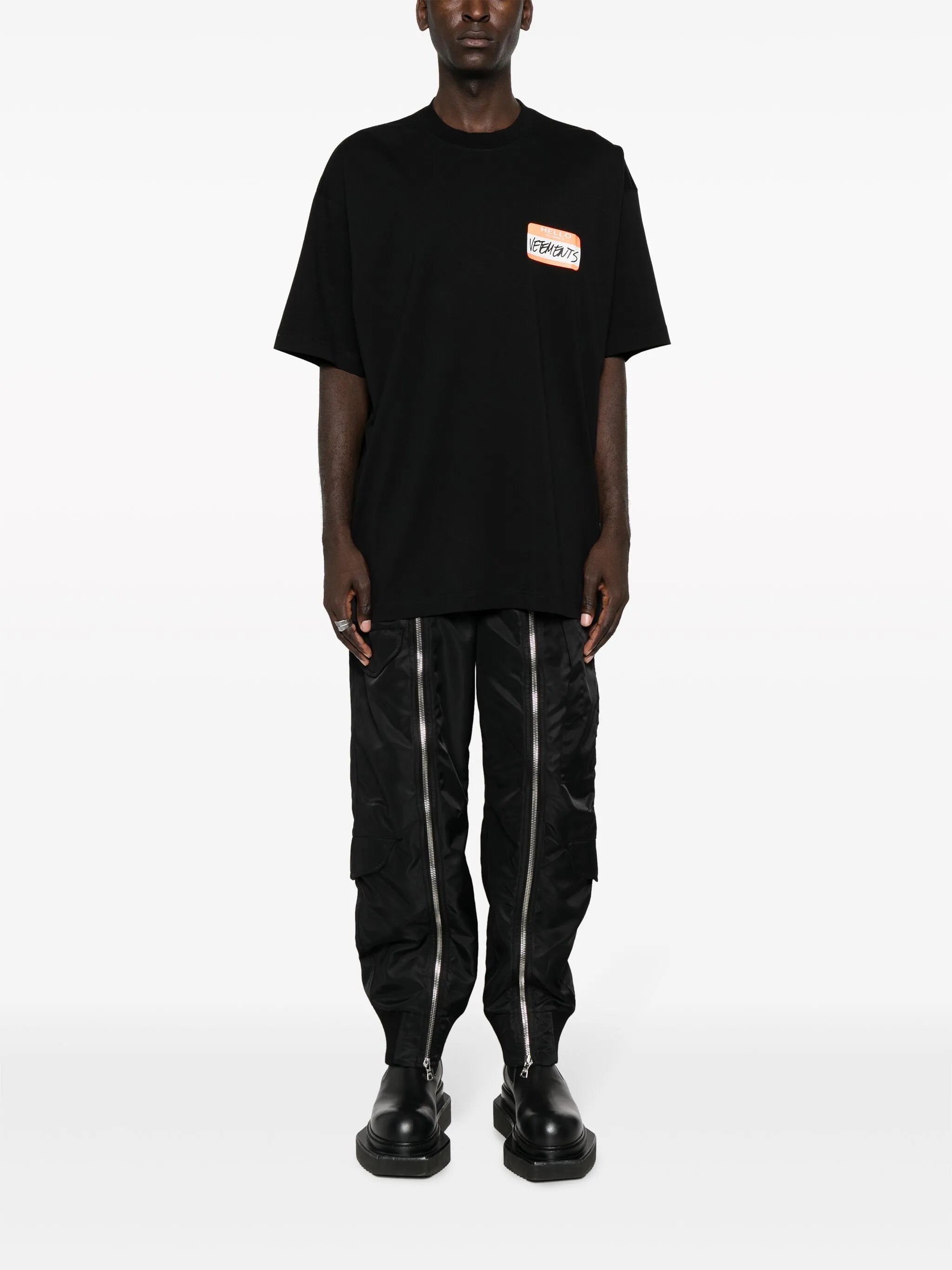logo-print ,cotton T-shirt