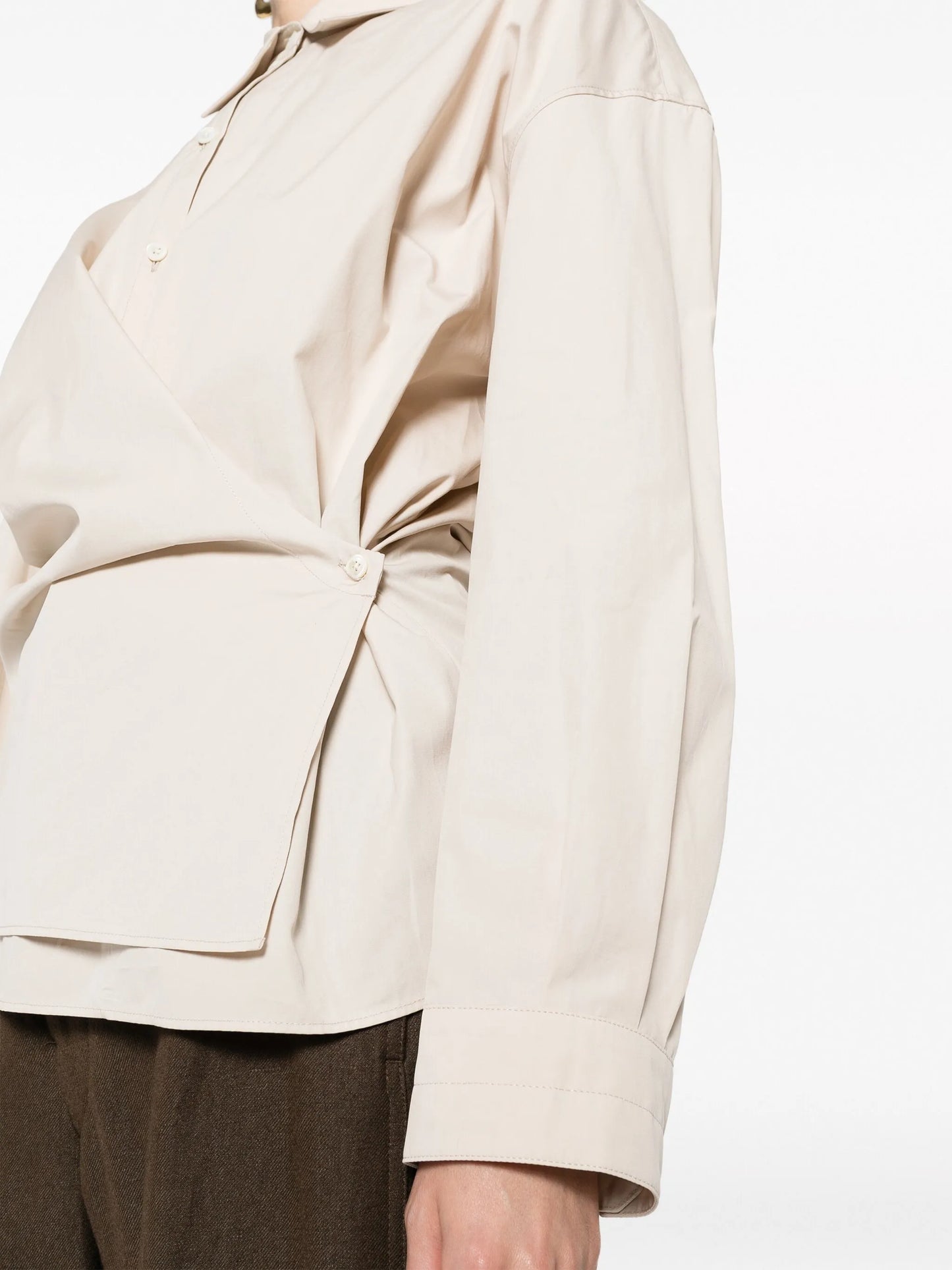 twisted asymmetric shirt