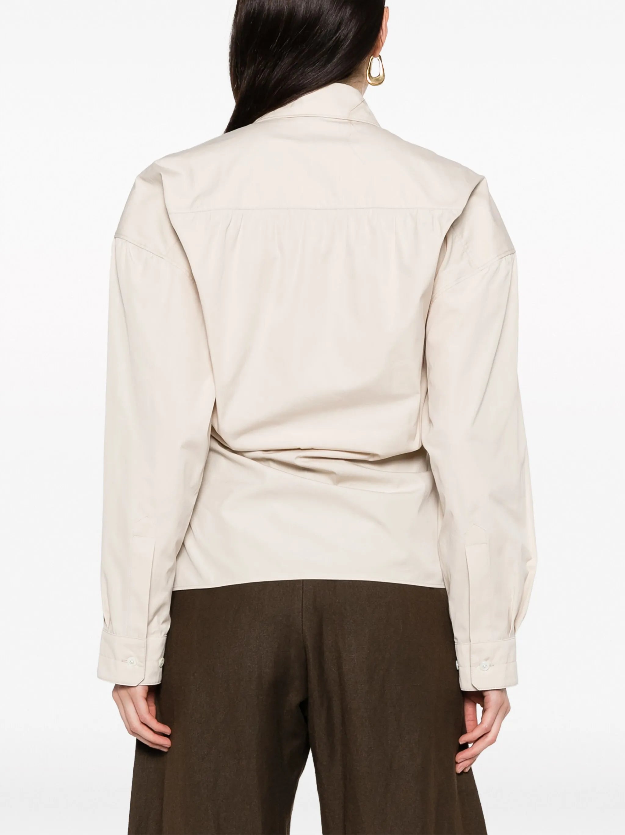 twisted asymmetric shirt