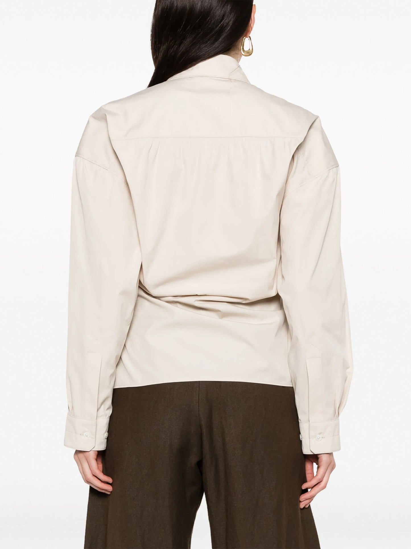 twisted asymmetric shirt