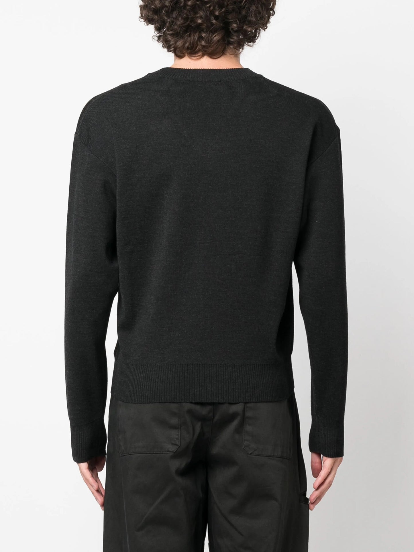 V-neck knitted jumper