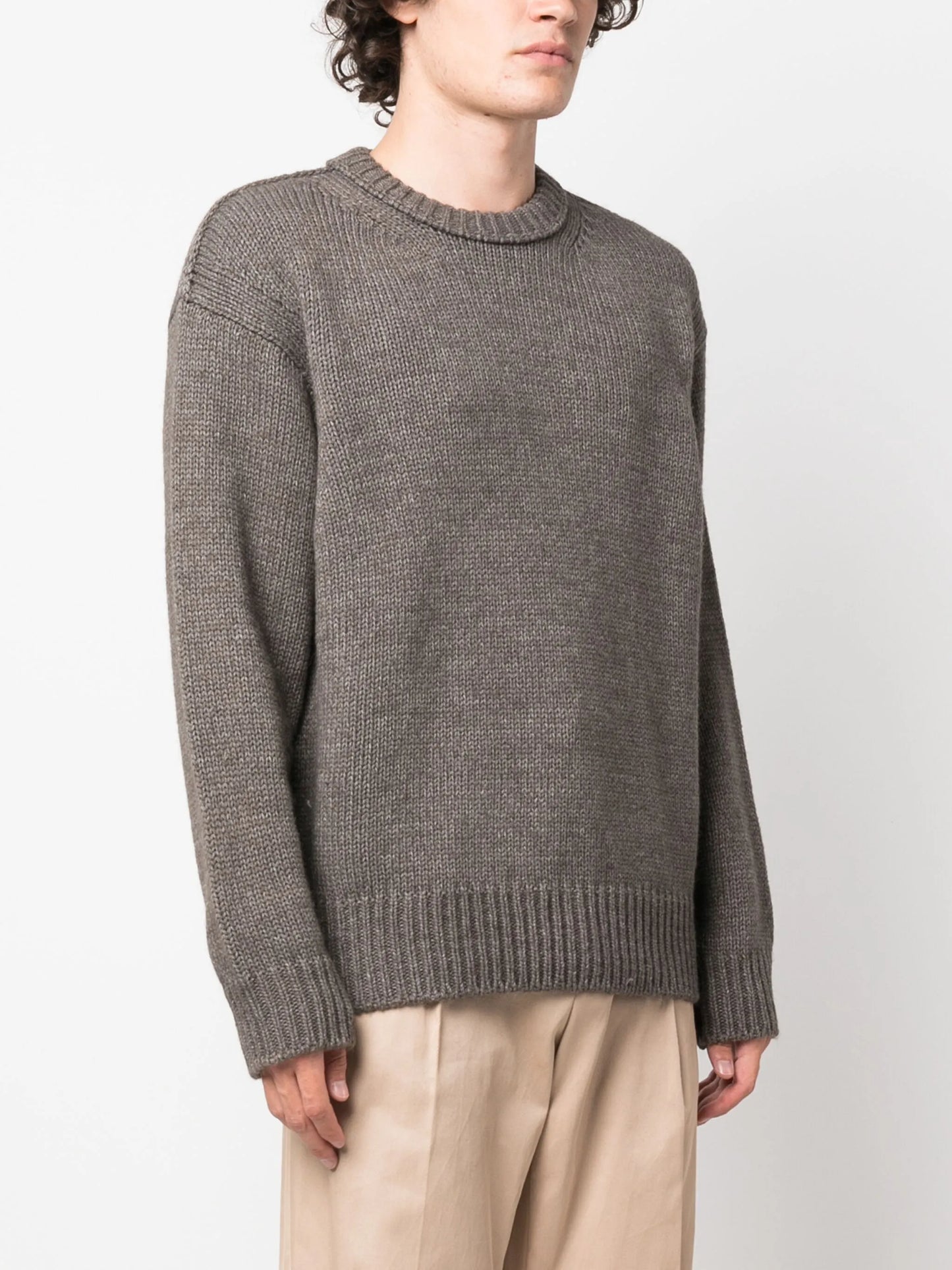Boxy crew-neck jumper