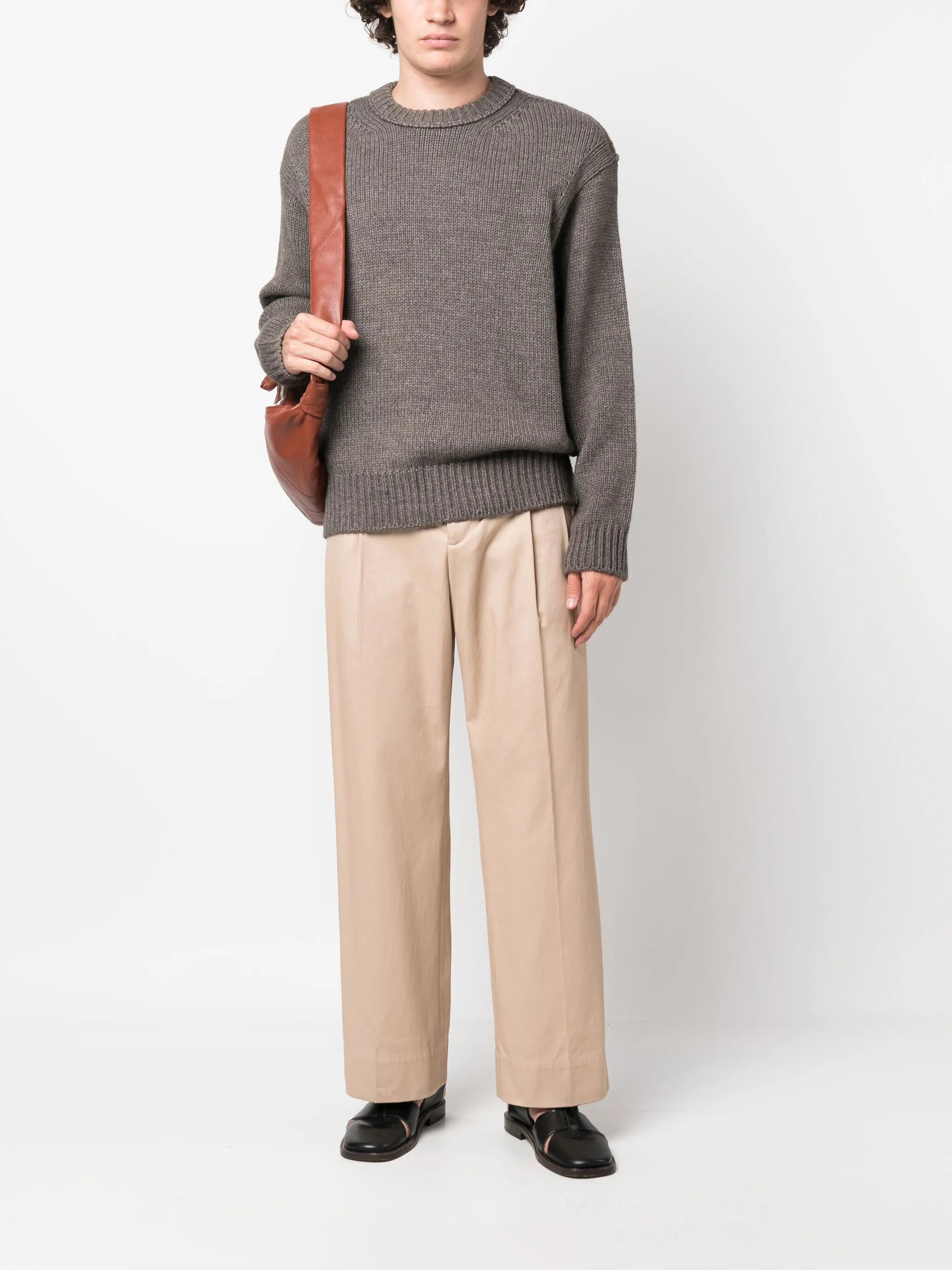 Boxy crew-neck jumper