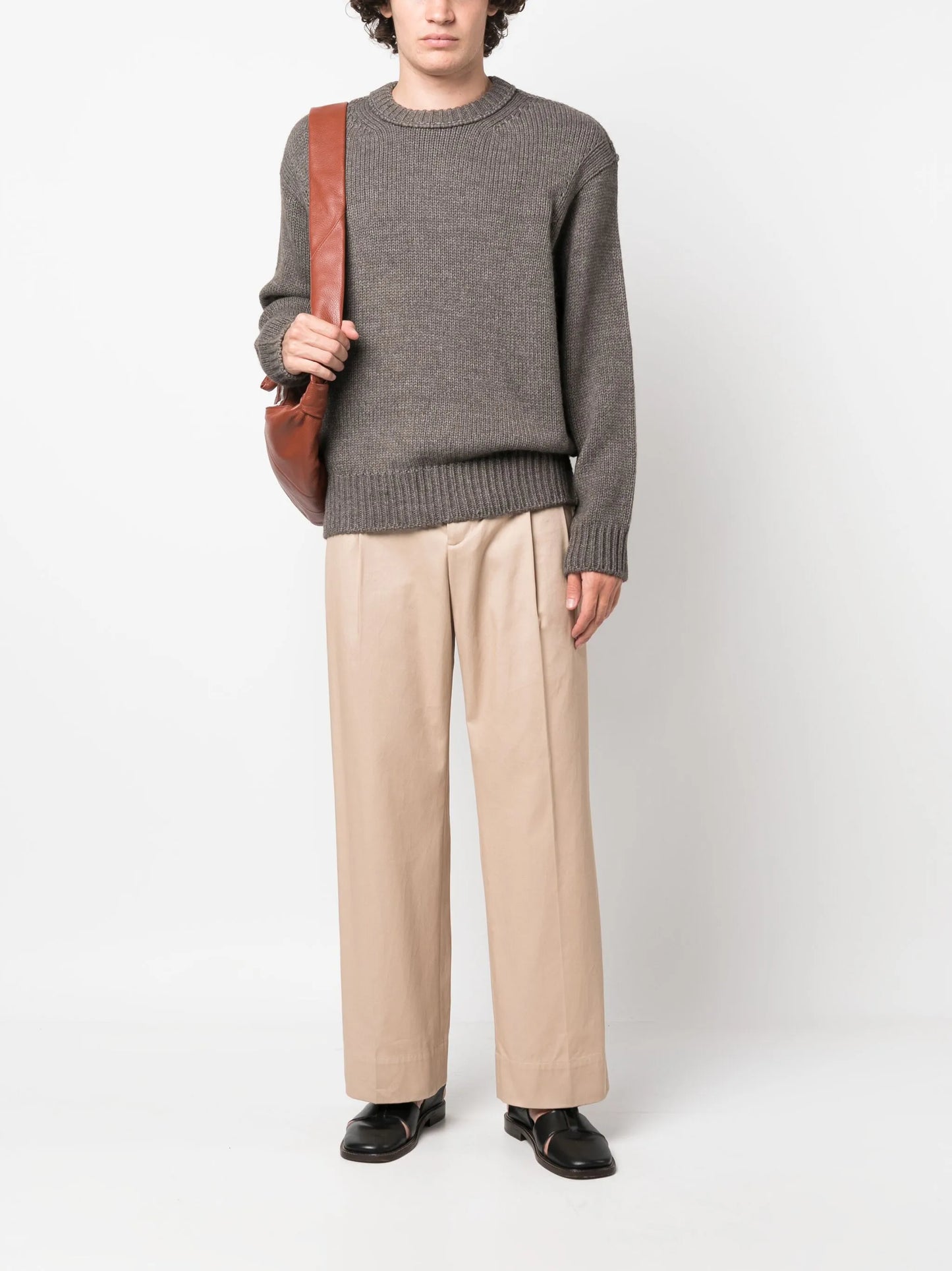 Boxy crew-neck jumper