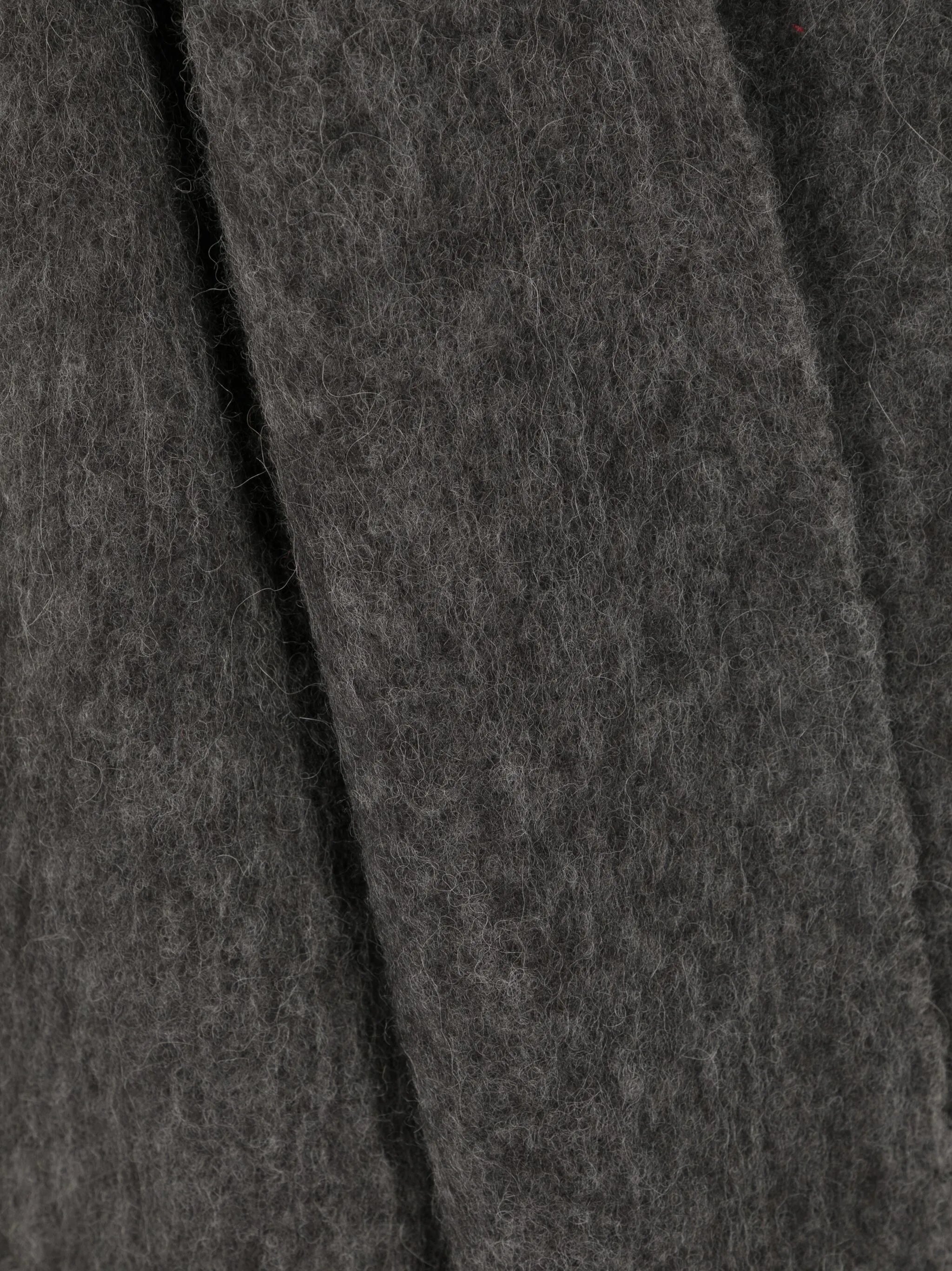 logo-embroidered fringed scarf