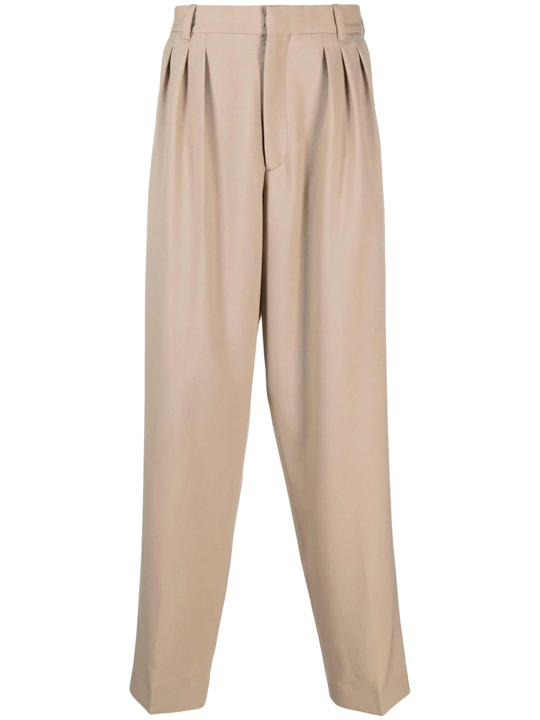 pleated tailored trousers