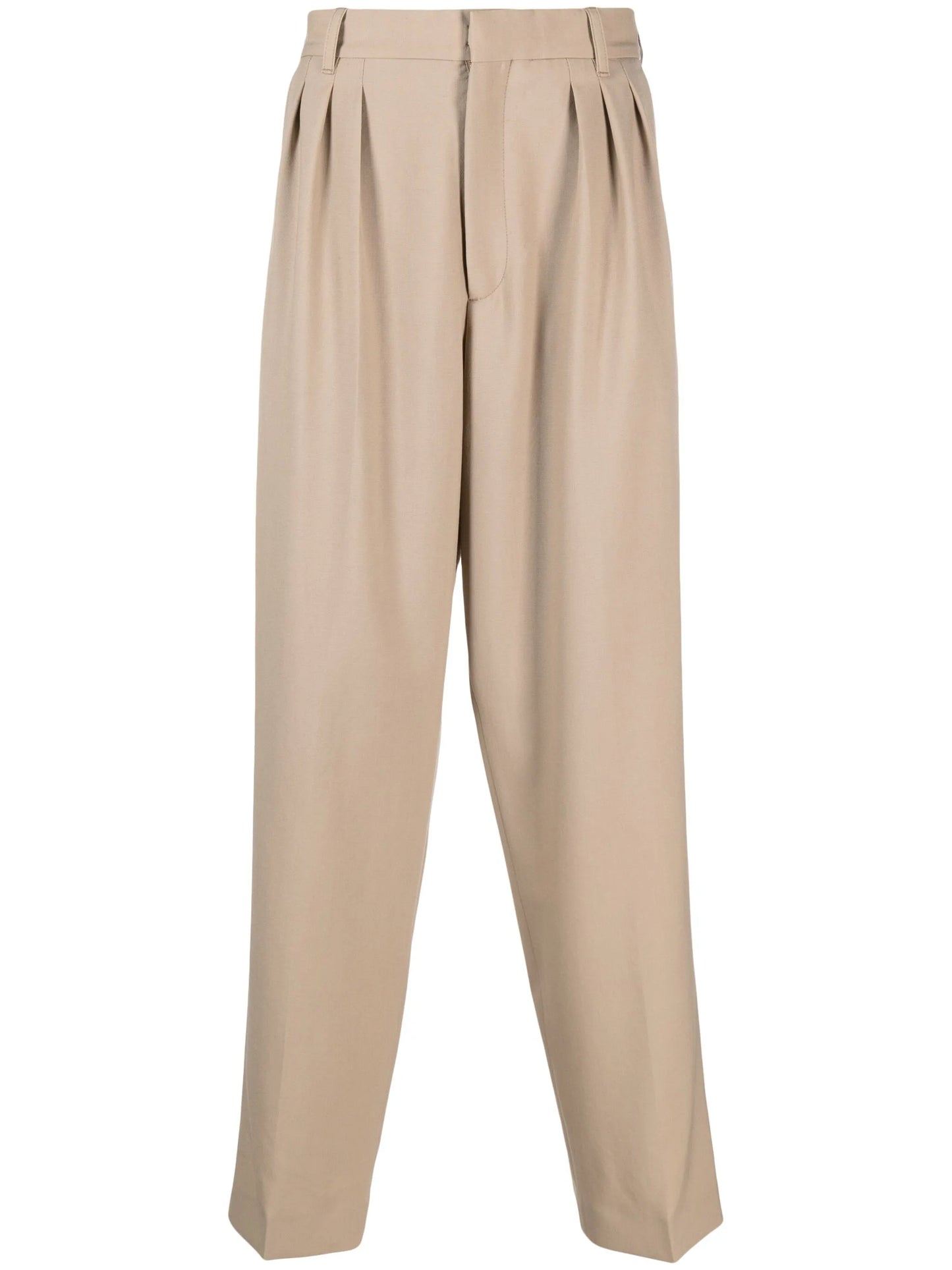 pleated tailored trousers