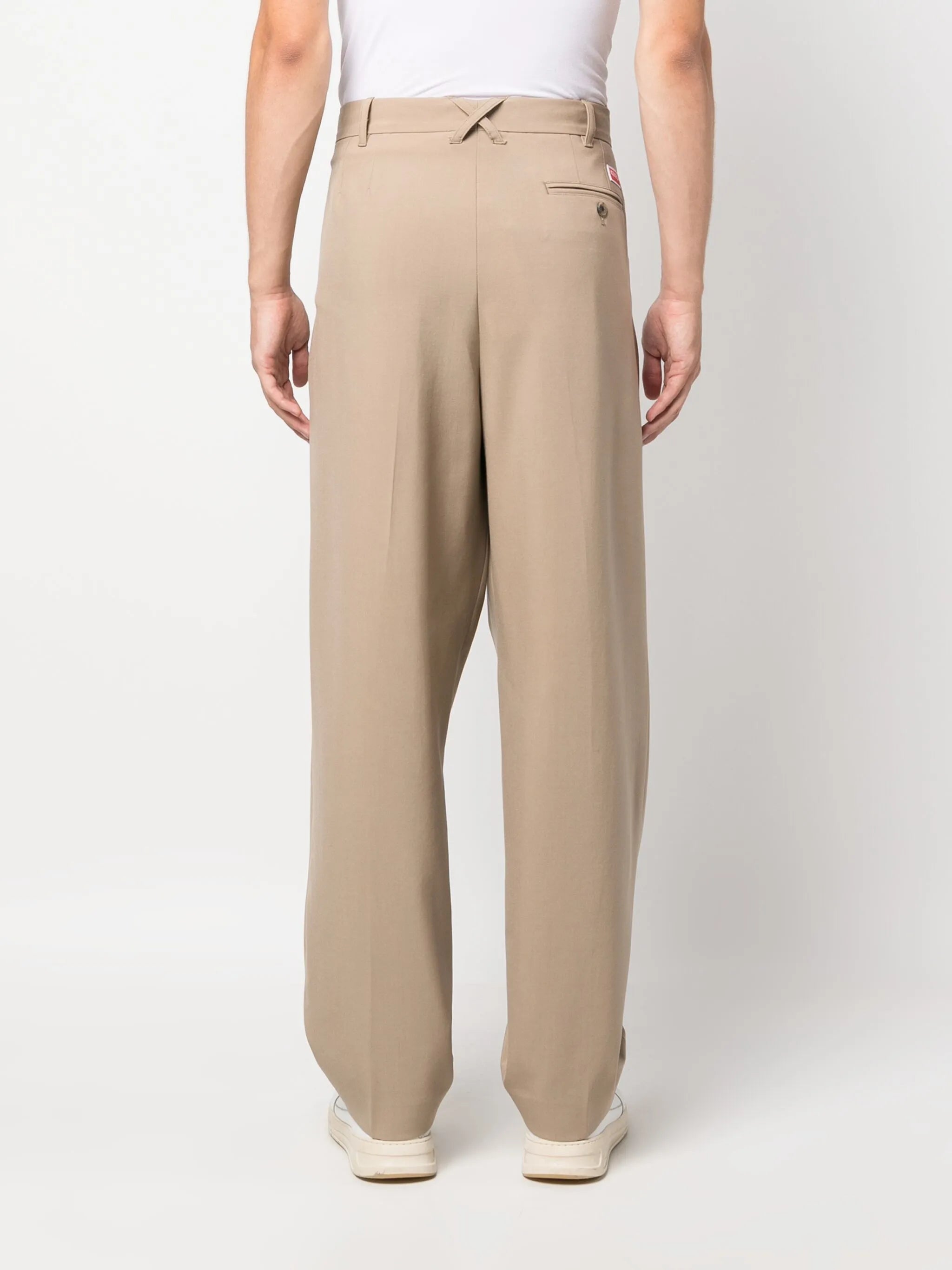 pleated tailored trousers
