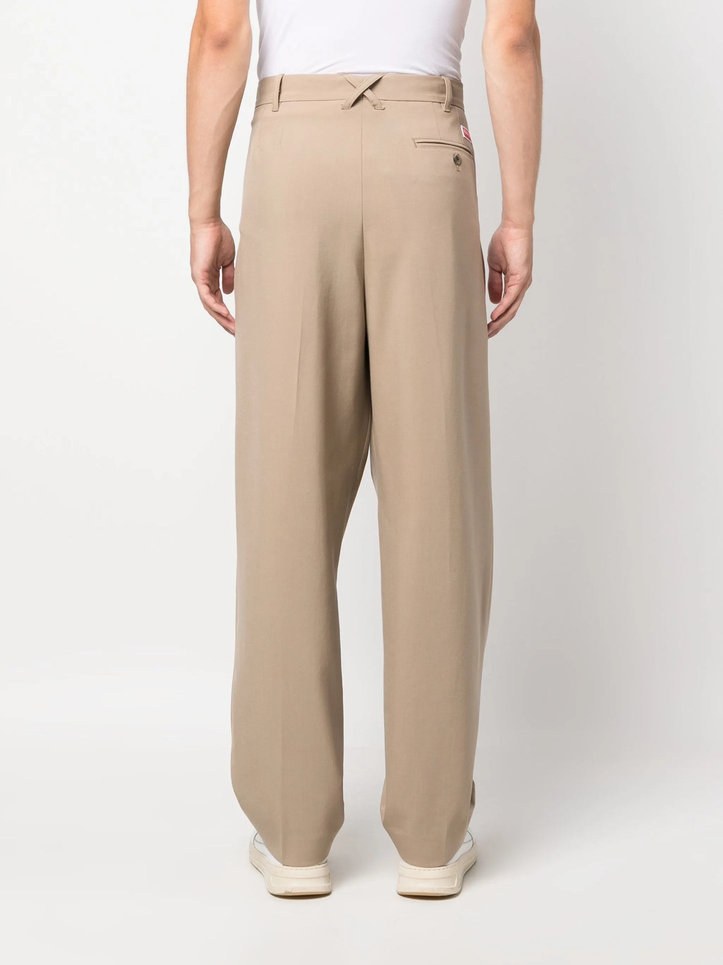 pleated tailored trousers