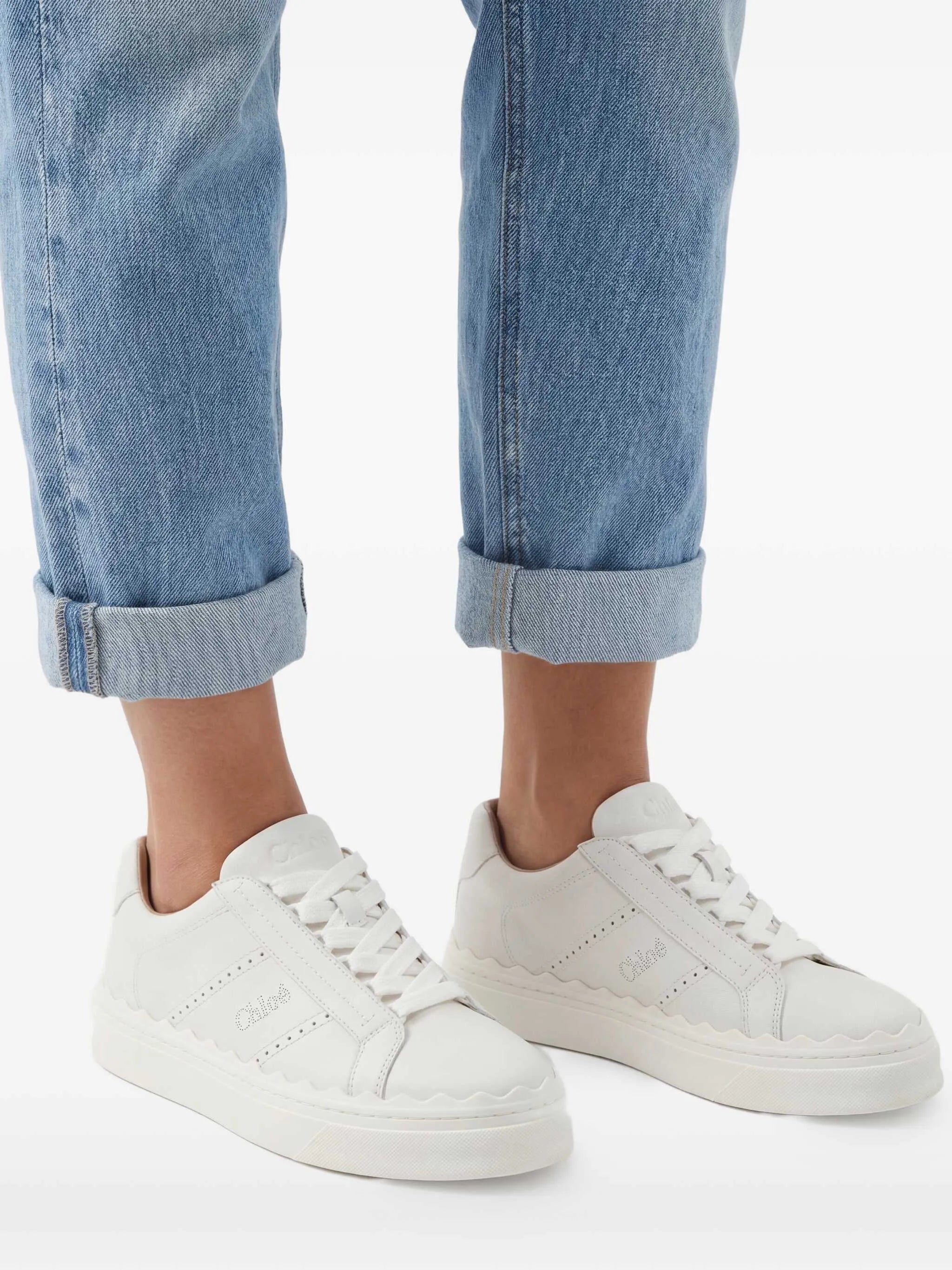 Lauren lace-up leather sneakers