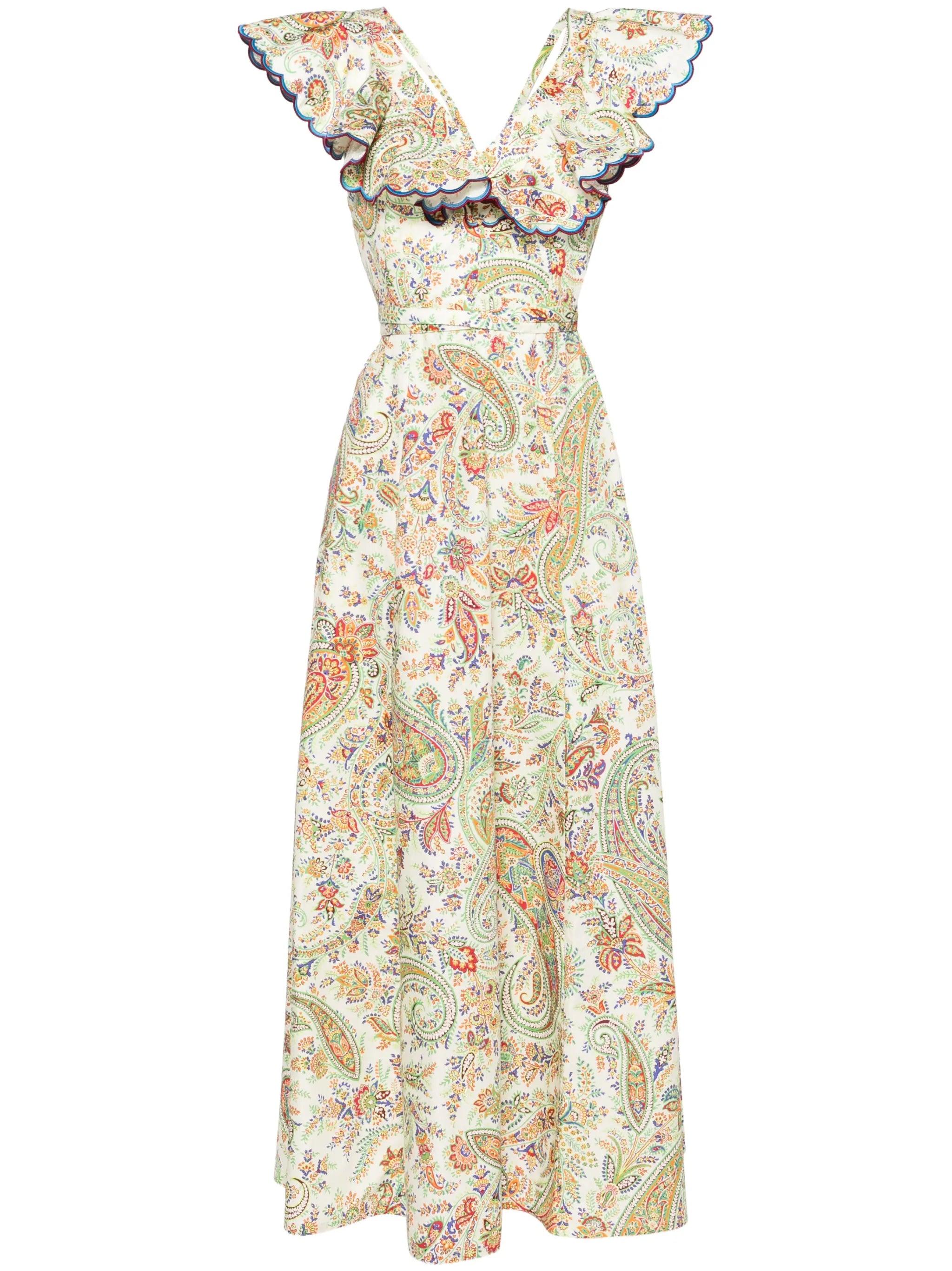 paisley-print cotton maxi dress