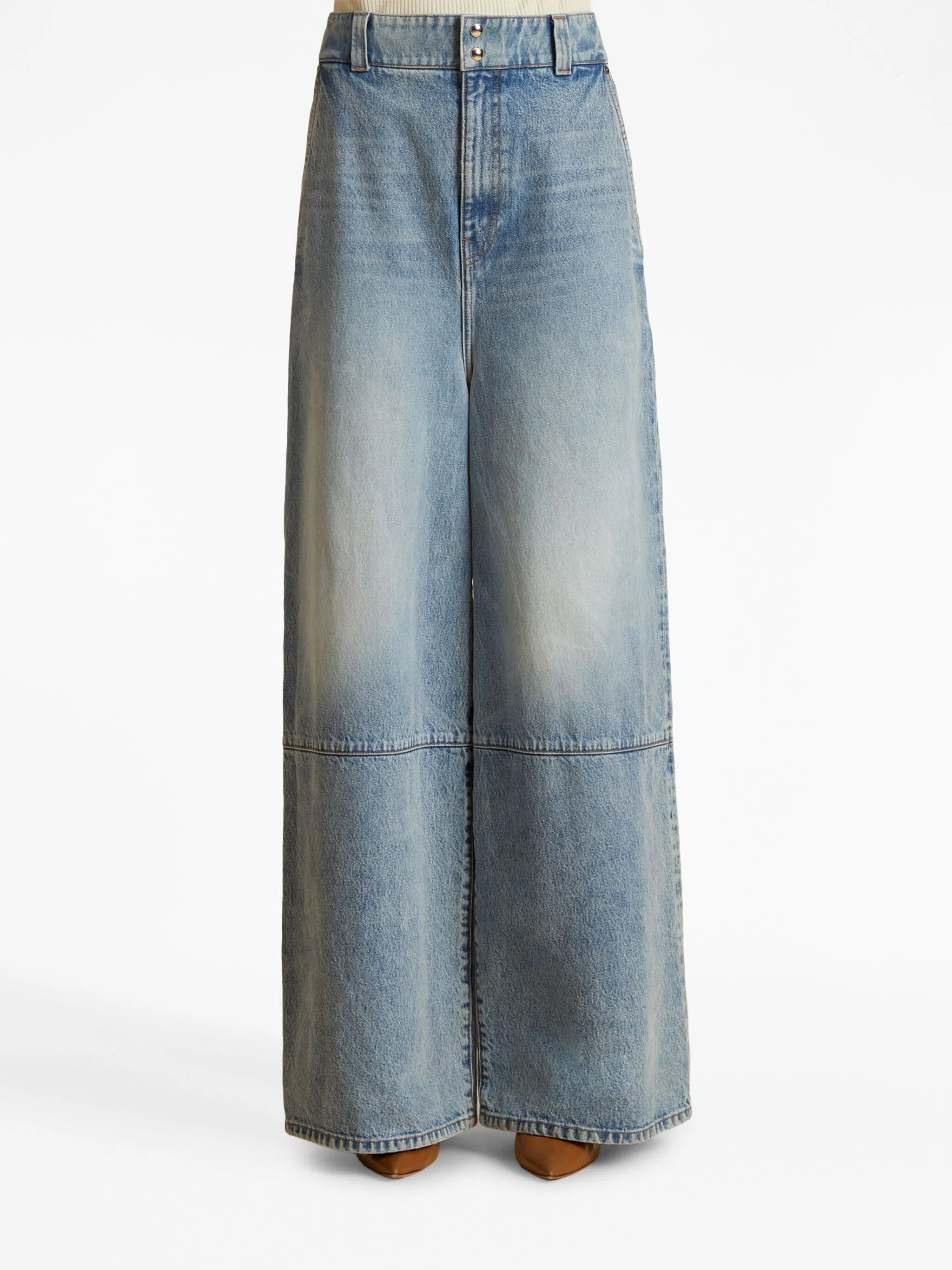 Isla high-rise wide-leg jeans