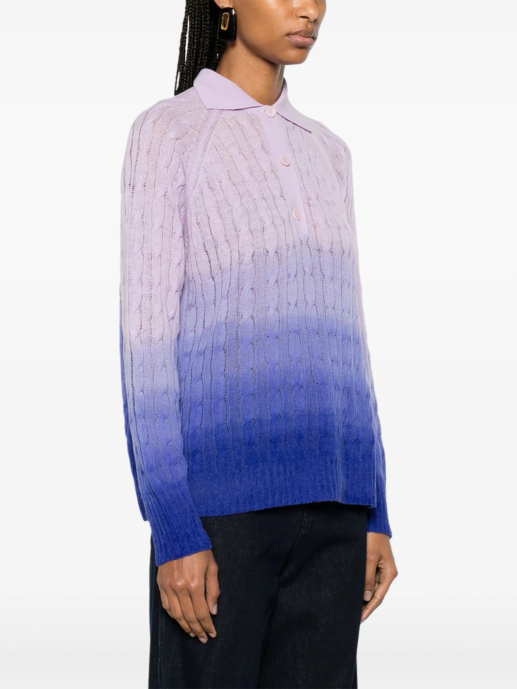 ombré-effect wool jumper