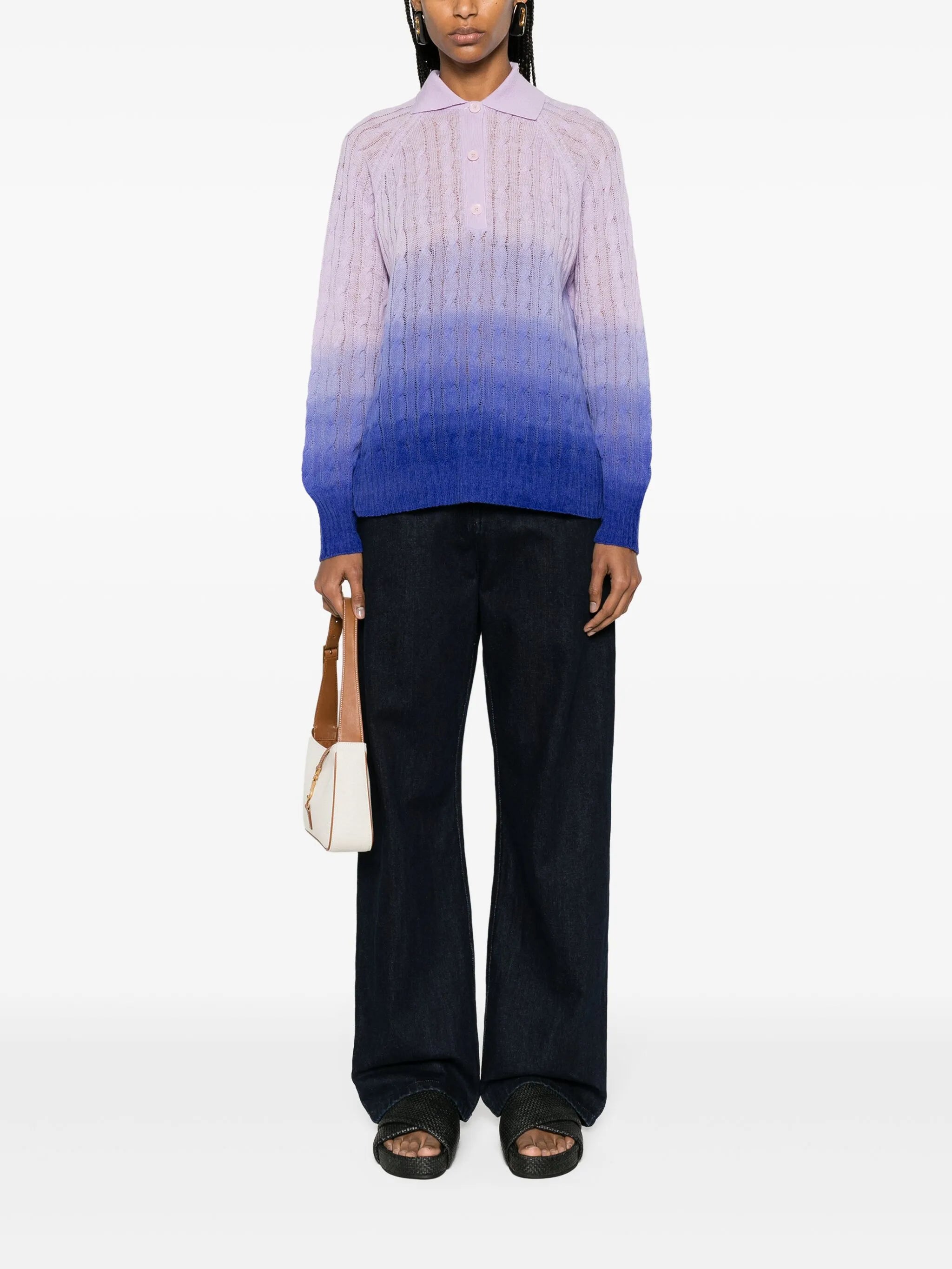 ombré-effect wool jumper