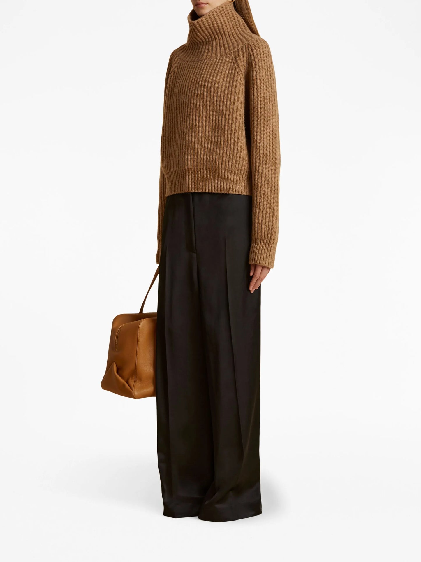 Lanzino funnel-neck cashmere jumper