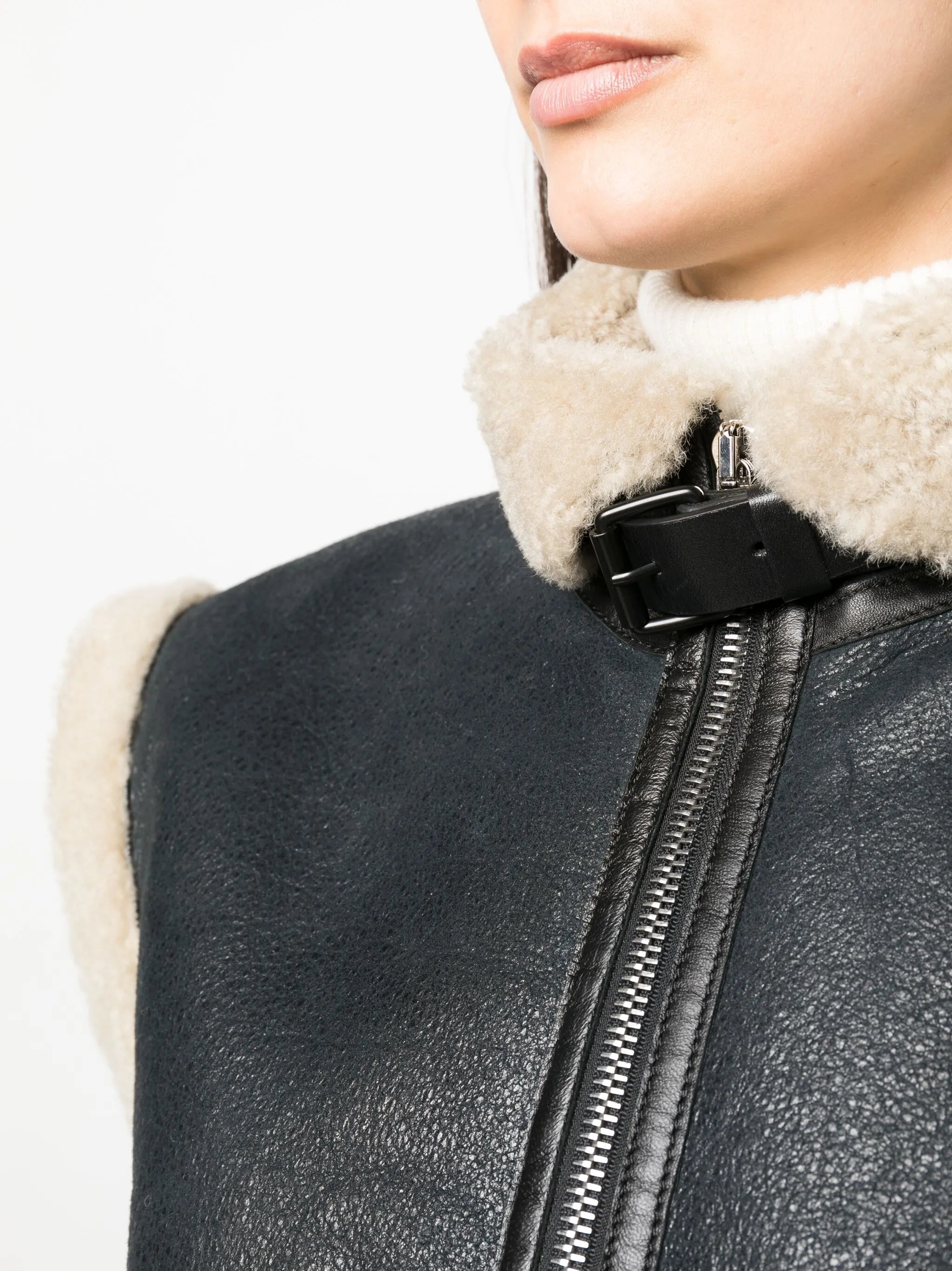 Aviel shearling-trim gilet