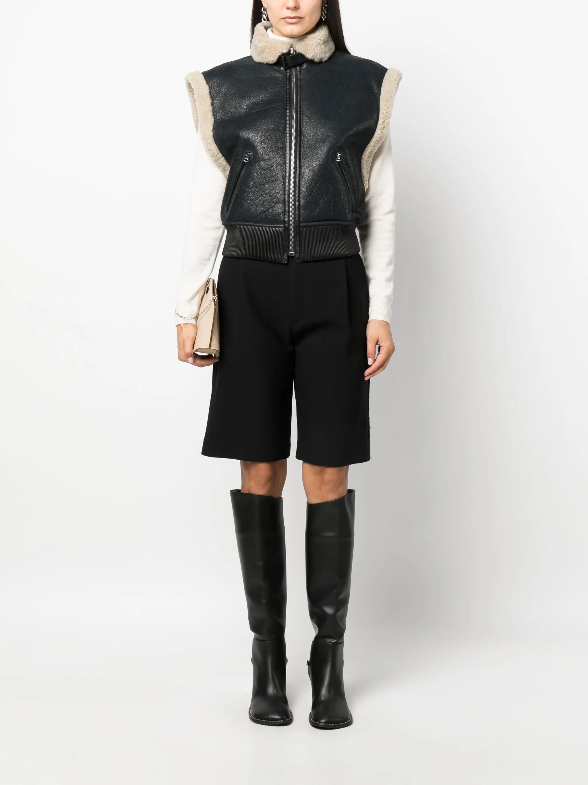Aviel shearling-trim gilet
