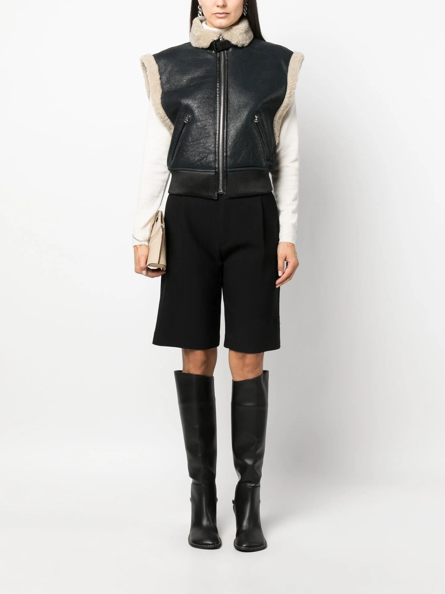 Aviel shearling-trim gilet