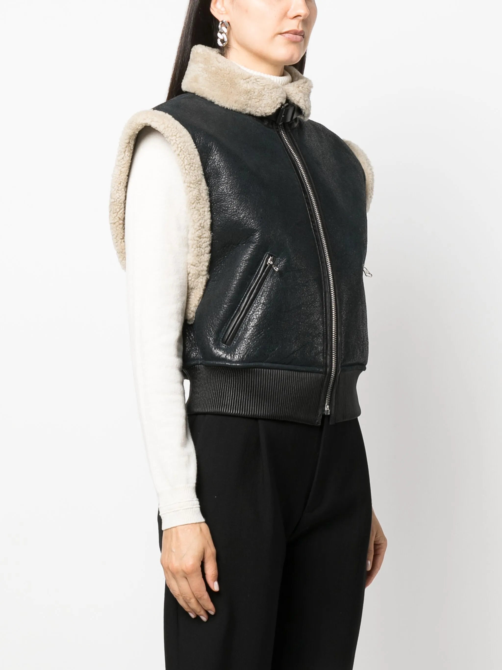 Aviel shearling-trim gilet