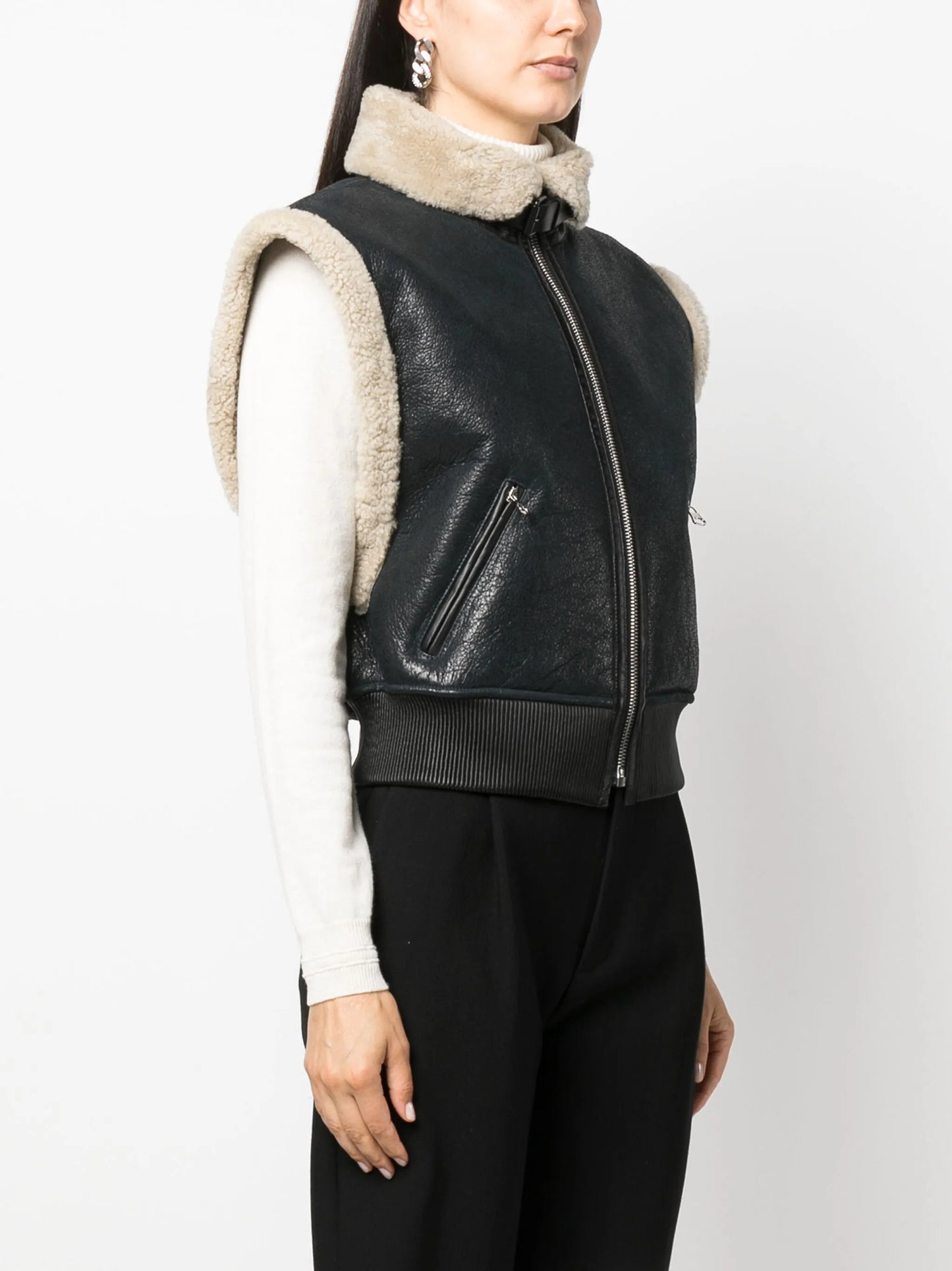 Aviel shearling-trim gilet