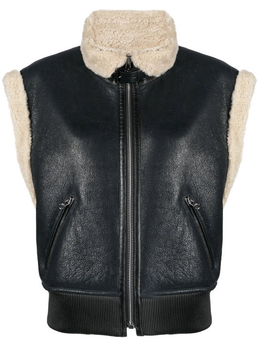 Aviel shearling-trim gilet