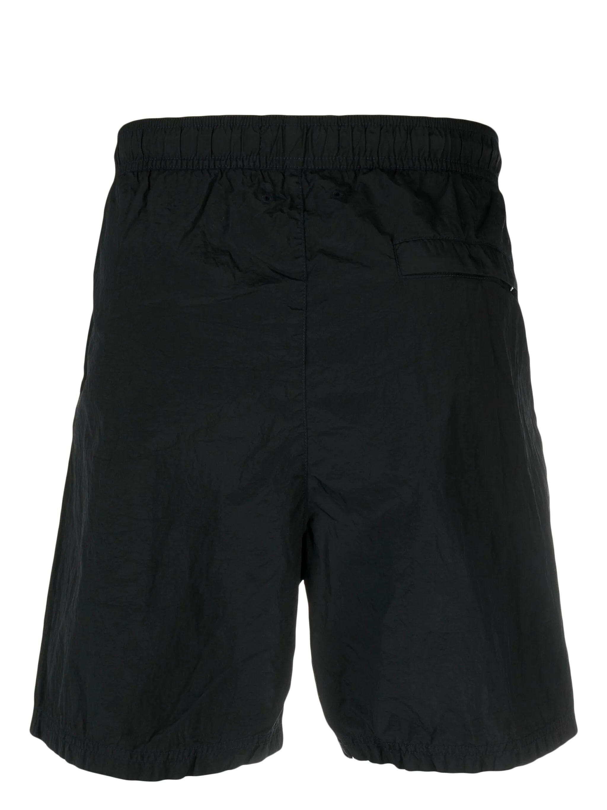 Compass-patch elasticated-waist swim shorts