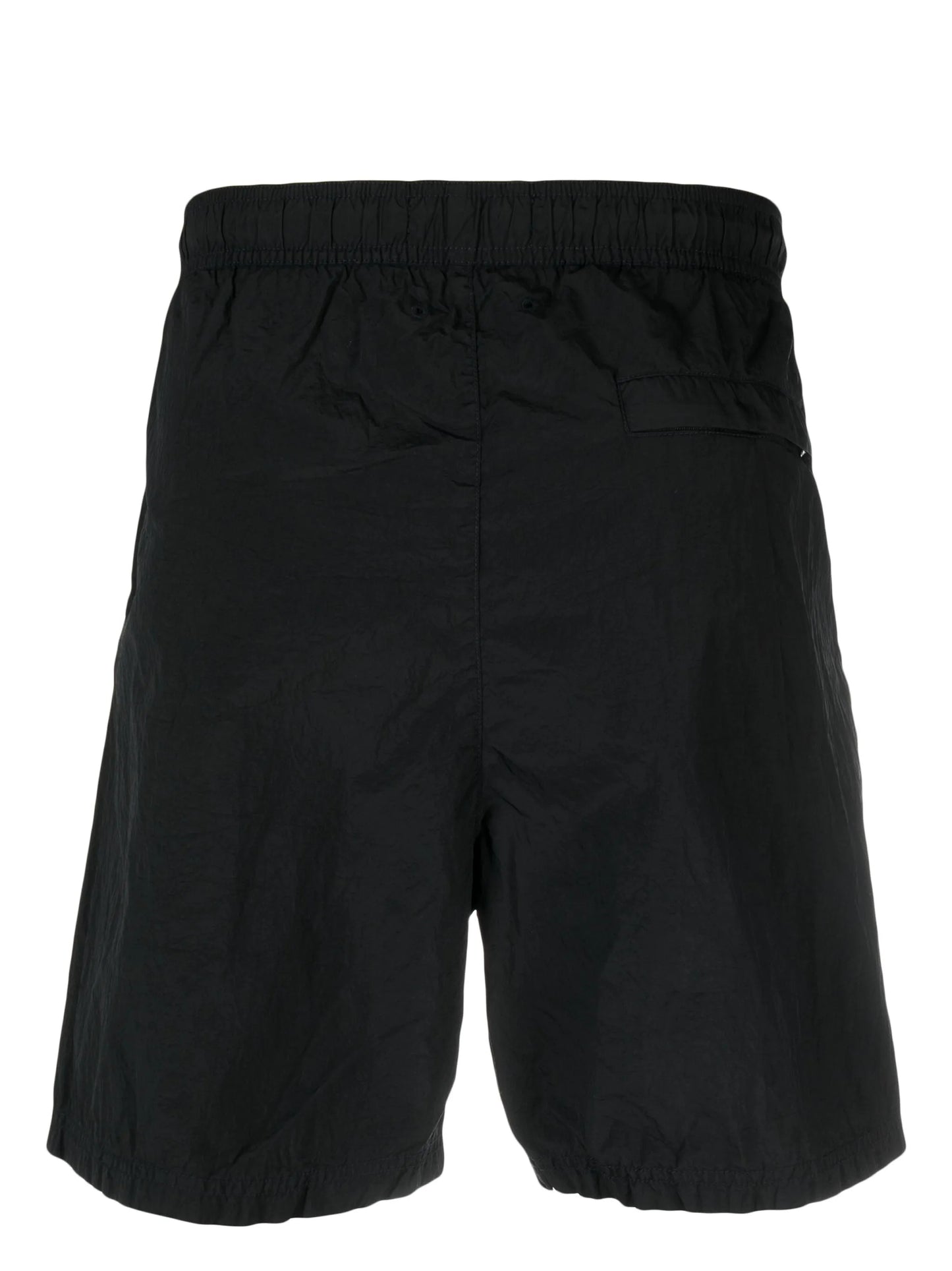 Compass-patch elasticated-waist swim shorts