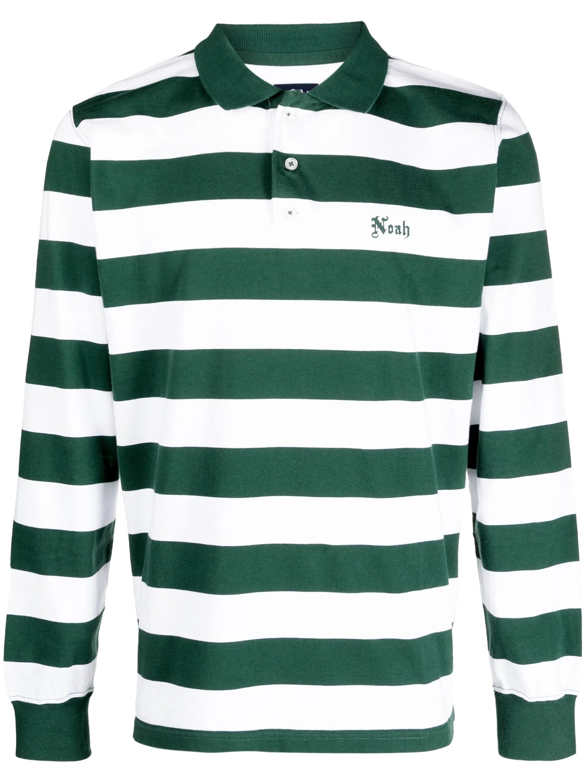 striped-pattern logo polo shirt