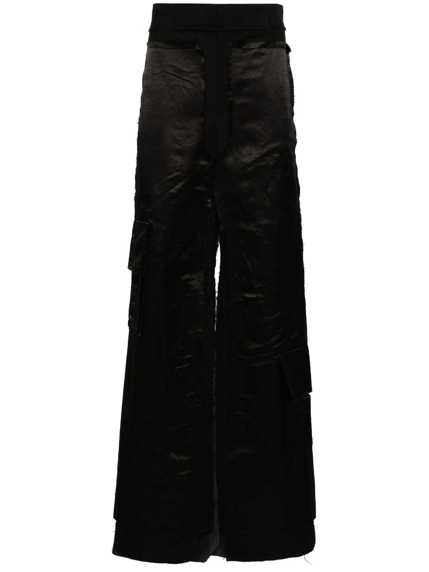 deconstructed cotton cargo trousers