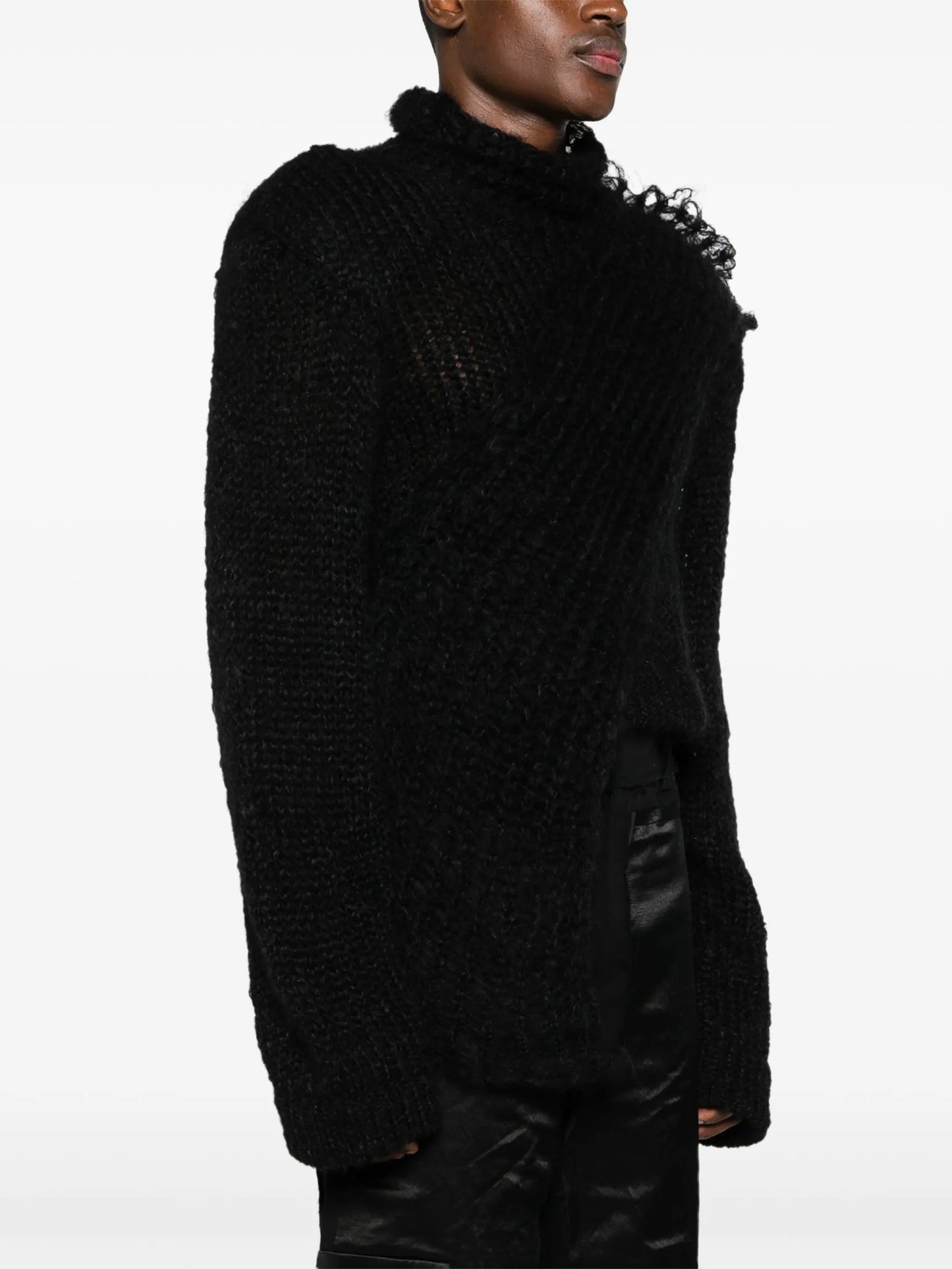 deconstructed mohair jumper