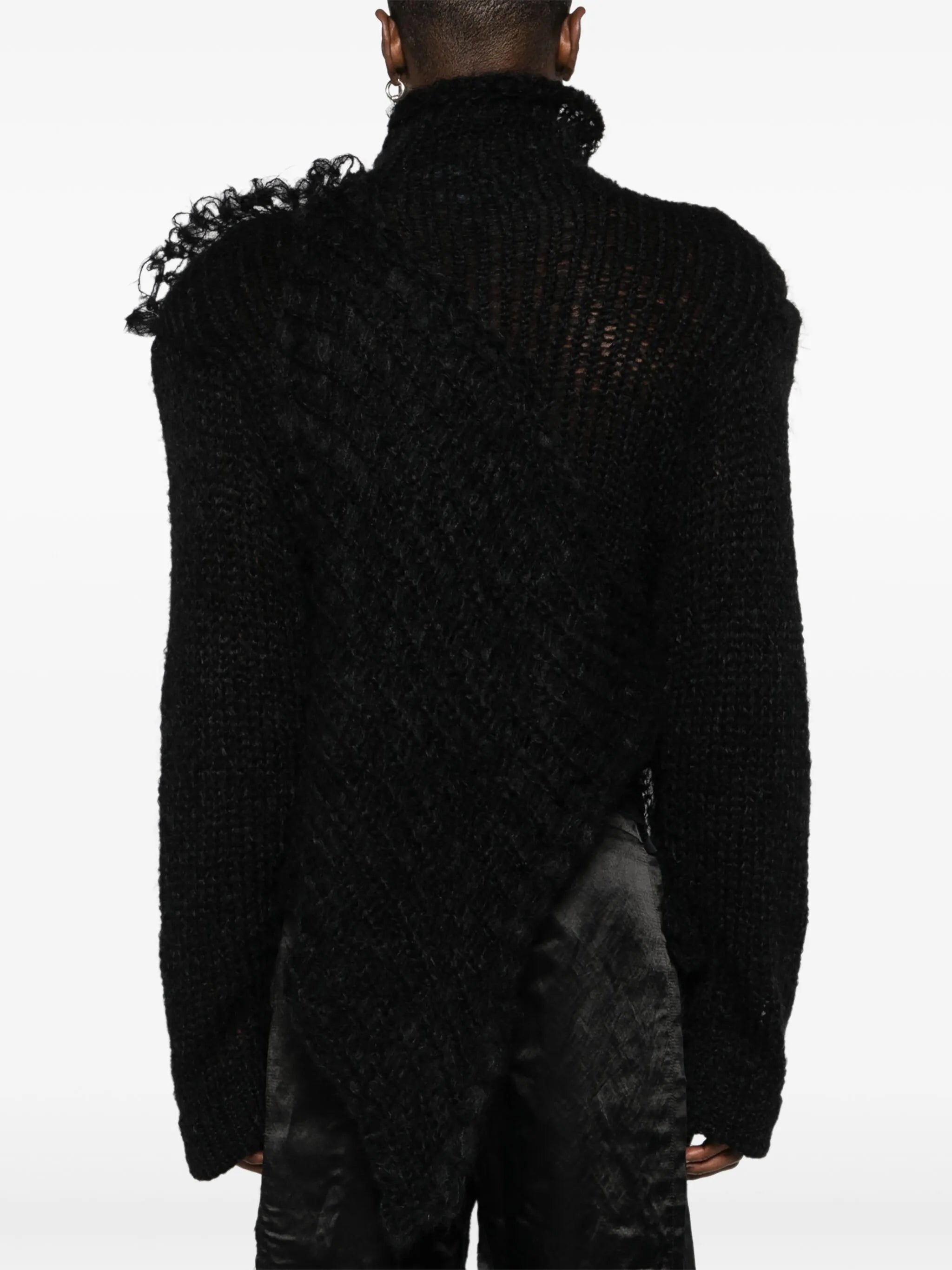 deconstructed mohair jumper