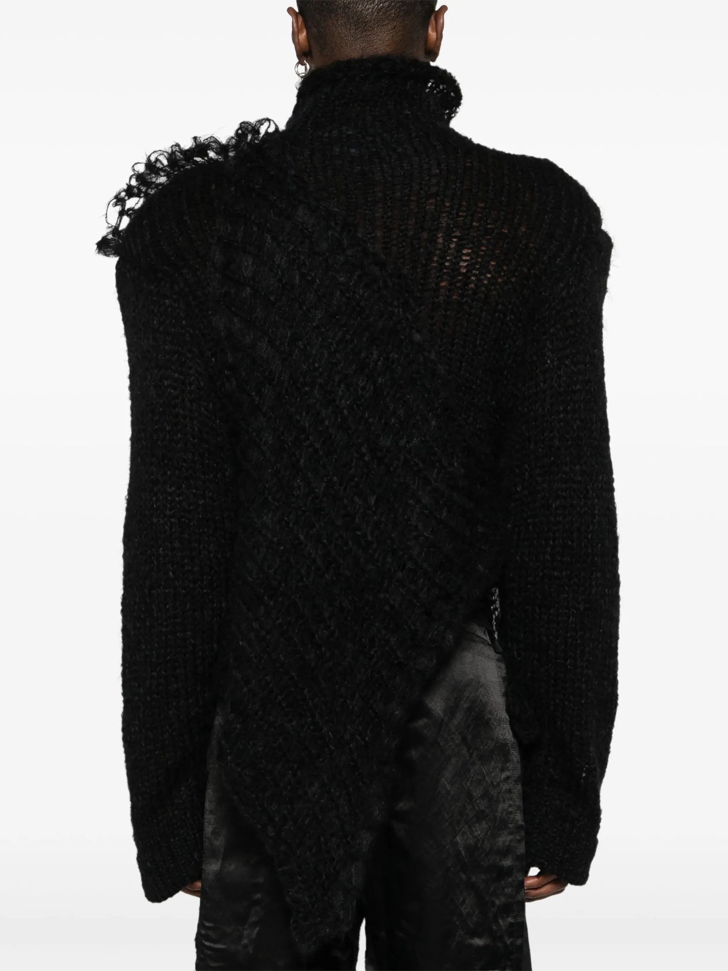 deconstructed mohair jumper